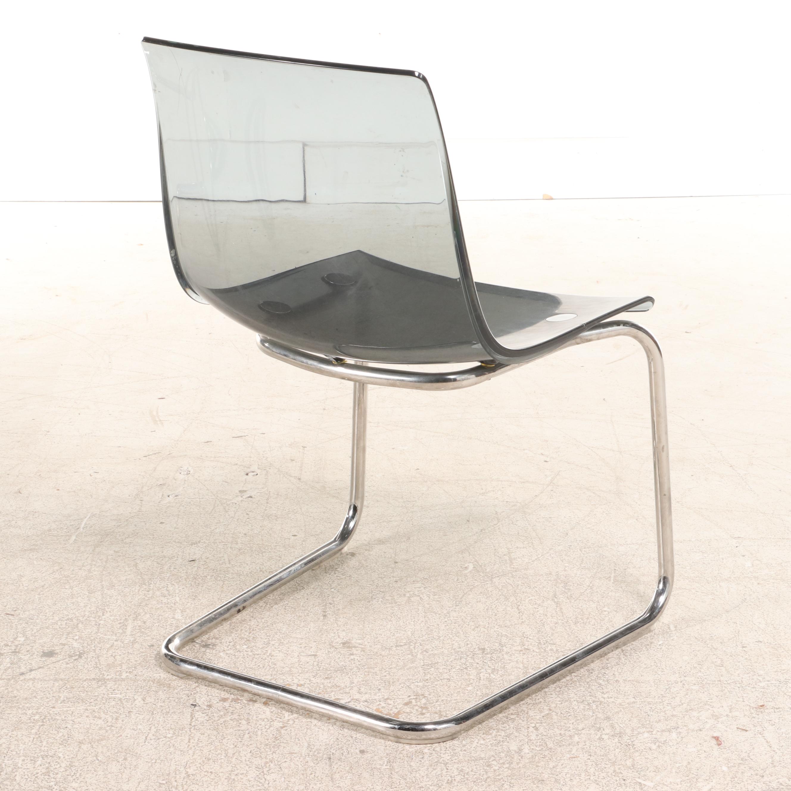 Four Carl Öjerstam for IKEA "Tobias" Steel and Molded Plastic Side Chairs