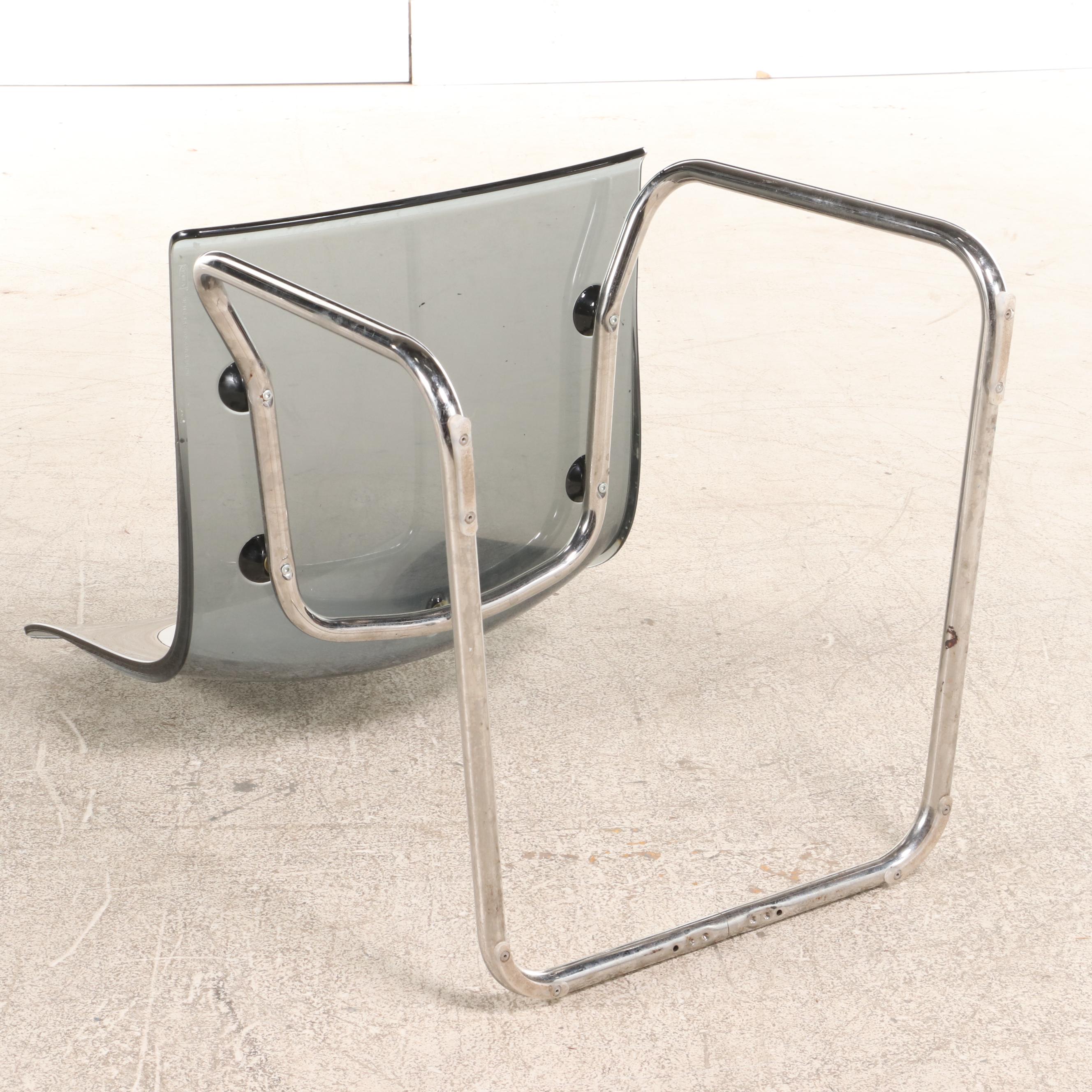 Four Carl Öjerstam for IKEA "Tobias" Steel and Molded Plastic Side Chairs