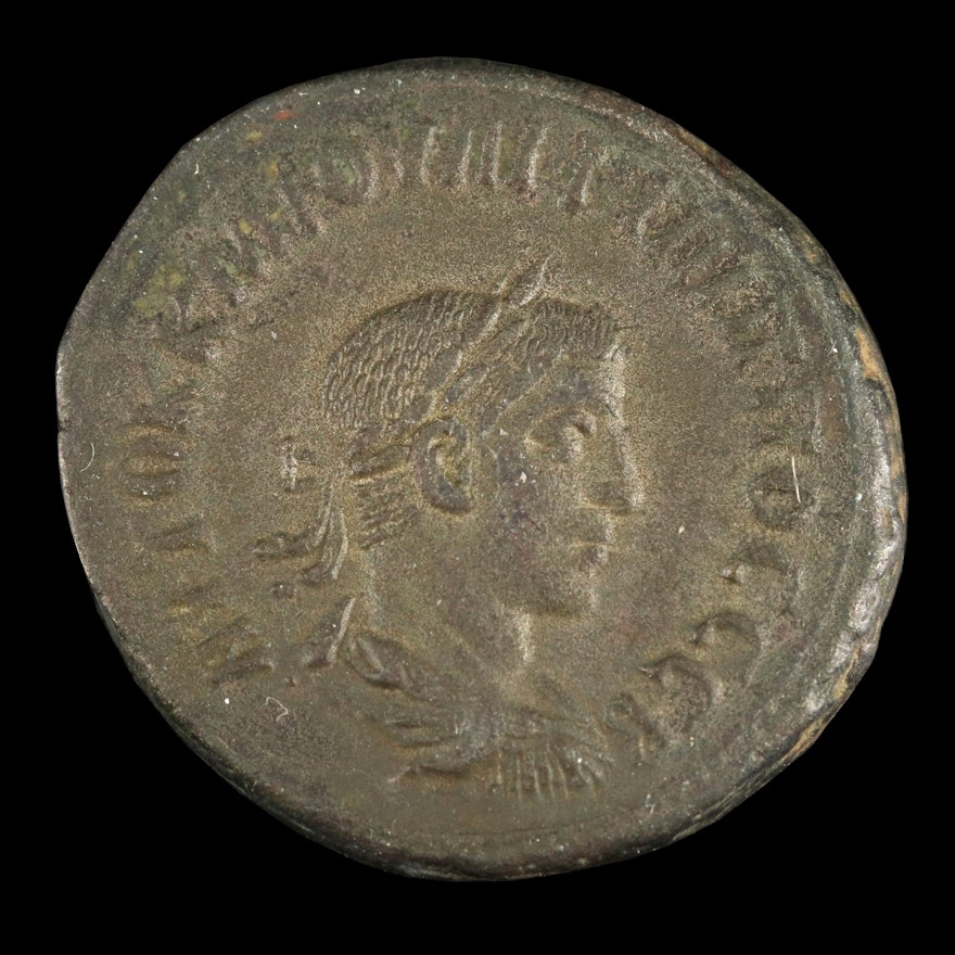 Ancient Roman Philip II Tetradrachm, 248–249 AD