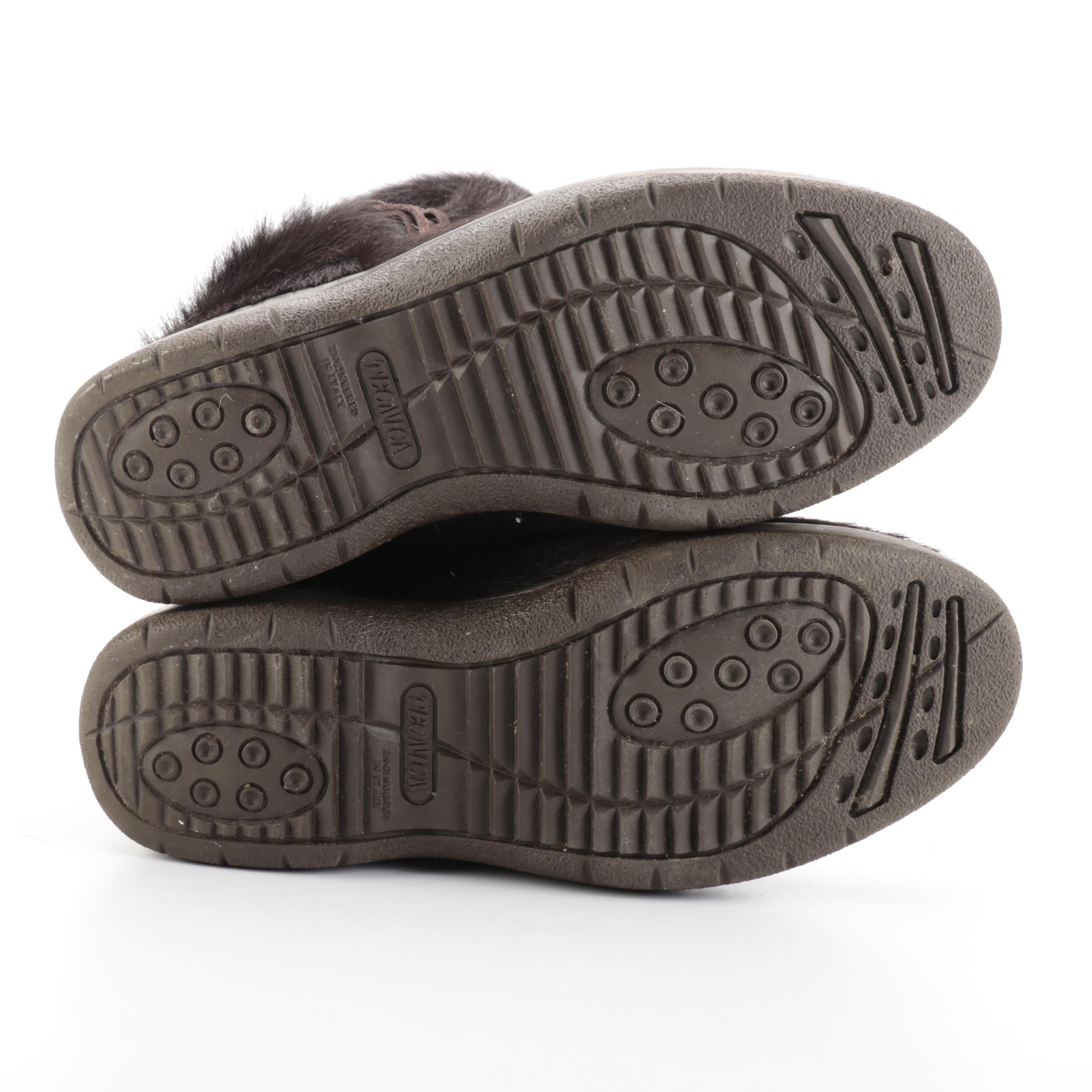 Tecnica Skandia Apres Ski Boots in Brown Goat Fur