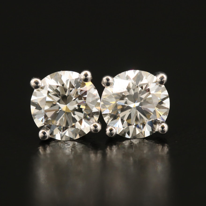 14K 2.04 CTW Diamond Stud Earrings