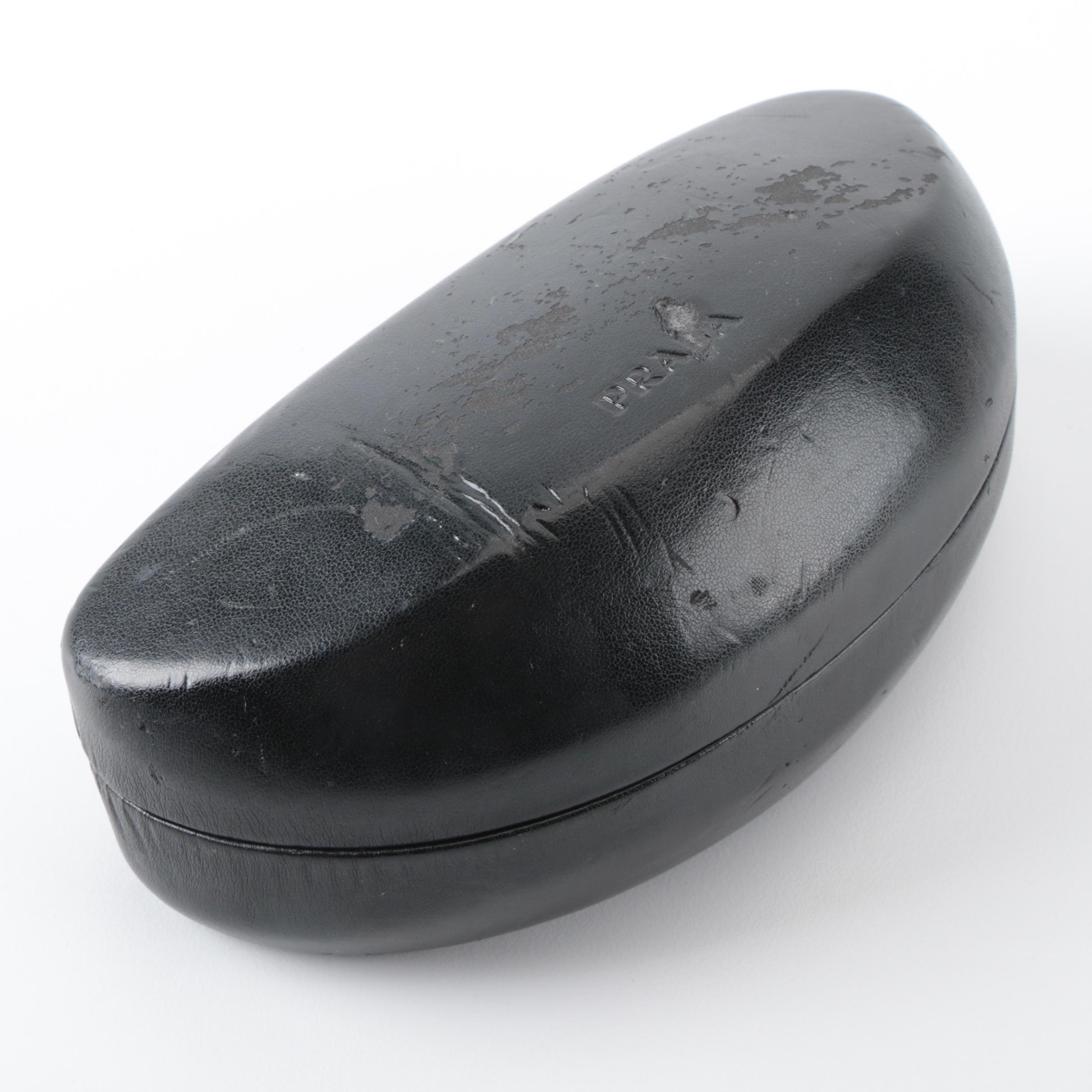 Prada Embellished Shield Sunglasses with Case