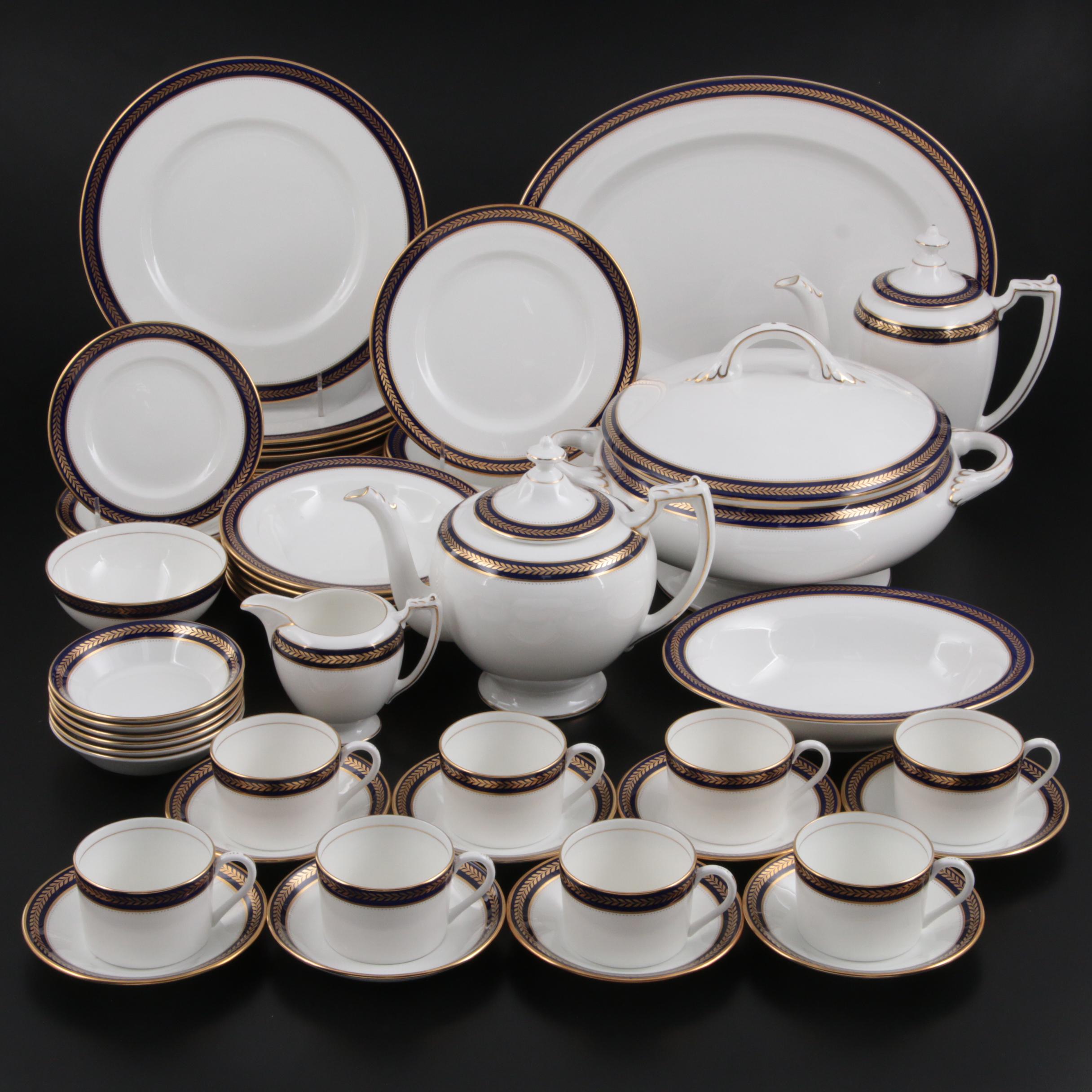 Coalport "Blue Wheat" Bone China Dinnerware and Serveware, 1972-1993
