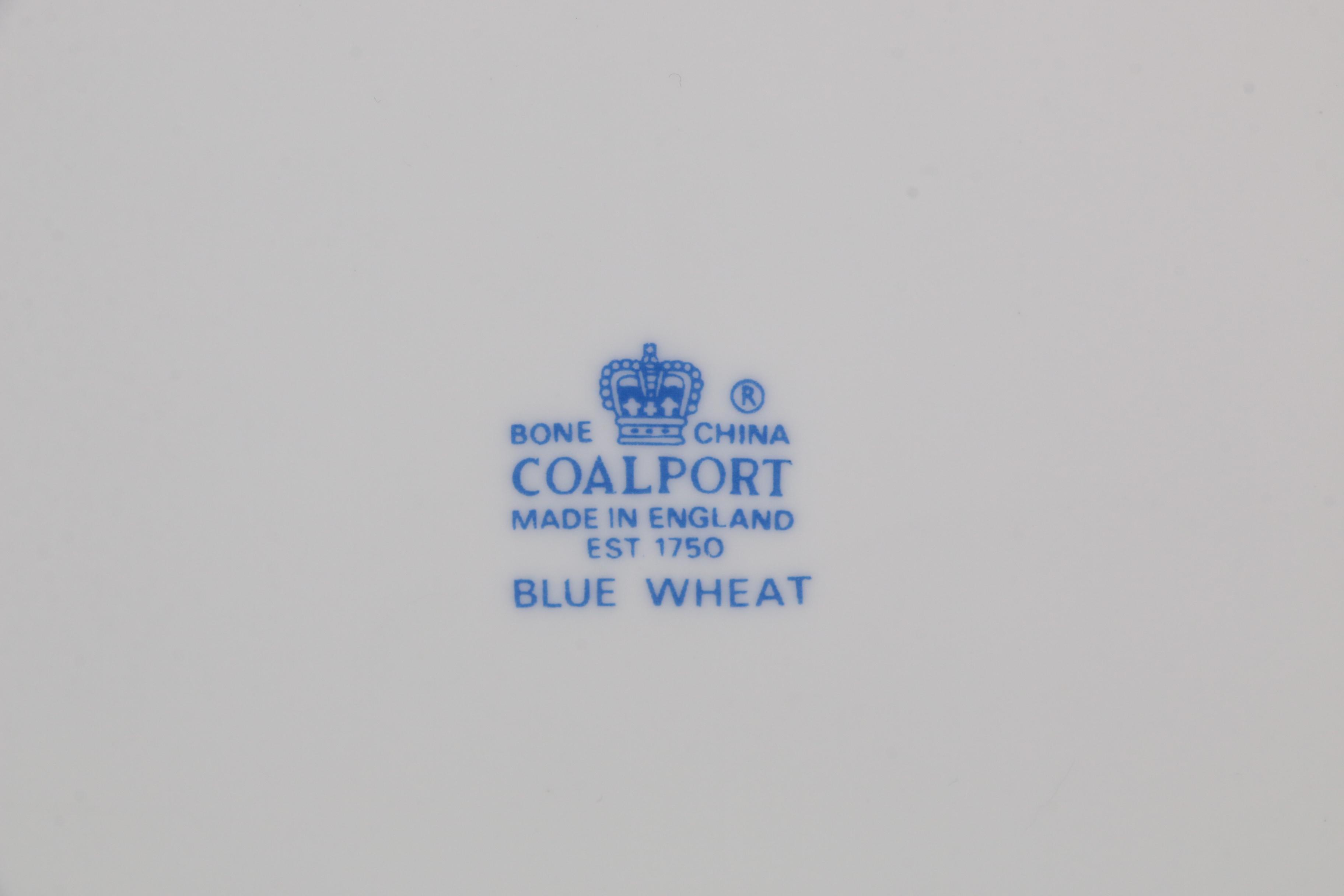 Coalport "Blue Wheat" Bone China Dinnerware and Serveware, 1972-1993