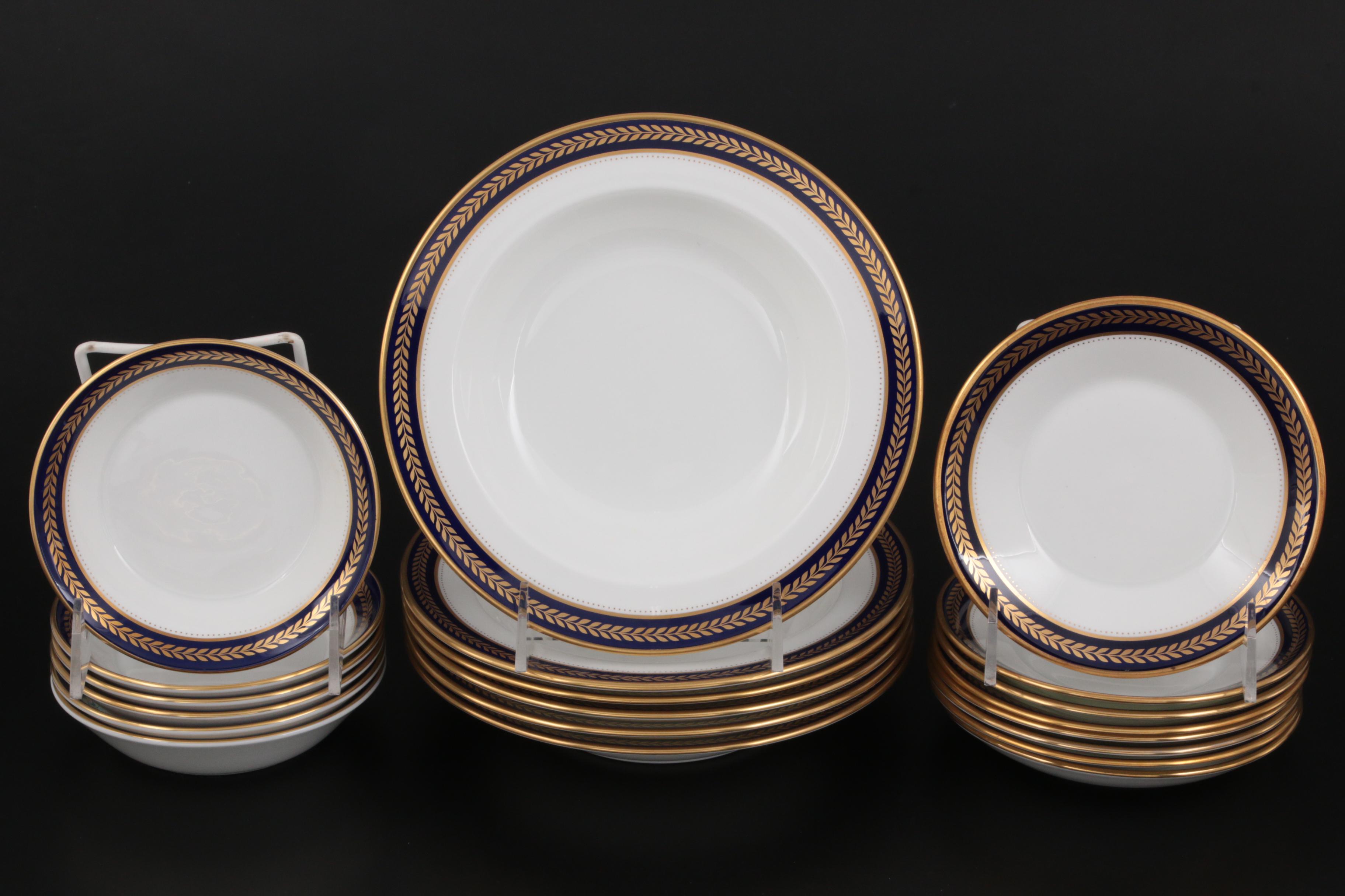 Coalport "Blue Wheat" Bone China Dinnerware and Serveware, 1972-1993