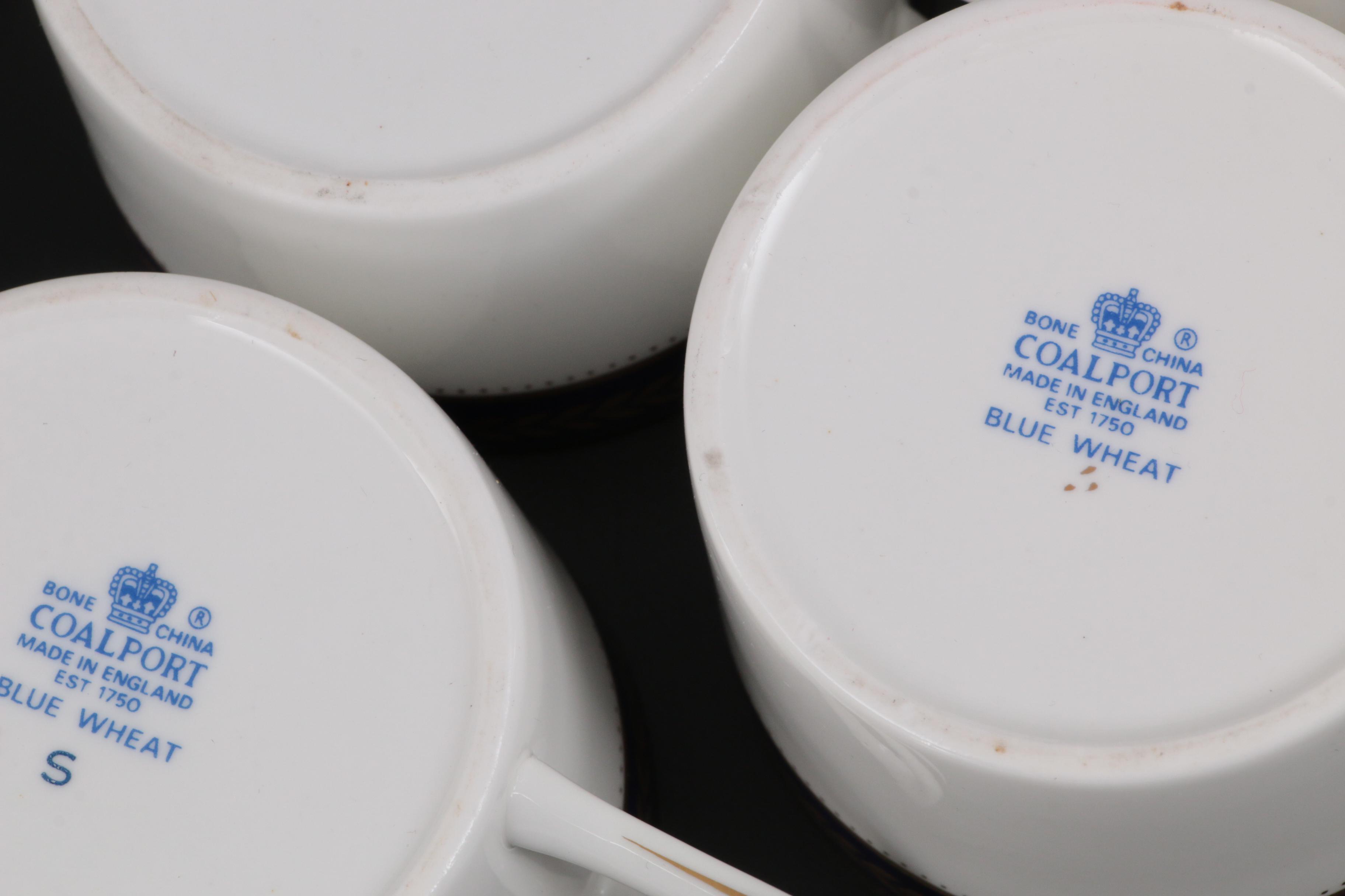 Coalport "Blue Wheat" Bone China Dinnerware and Serveware, 1972-1993