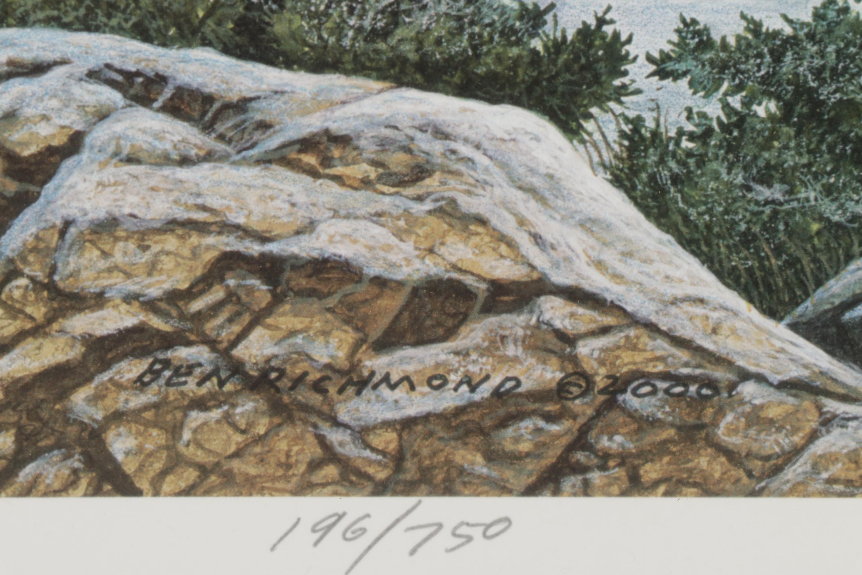 Ben Richmond Offset Lithograph "Christmas Glow," 2000