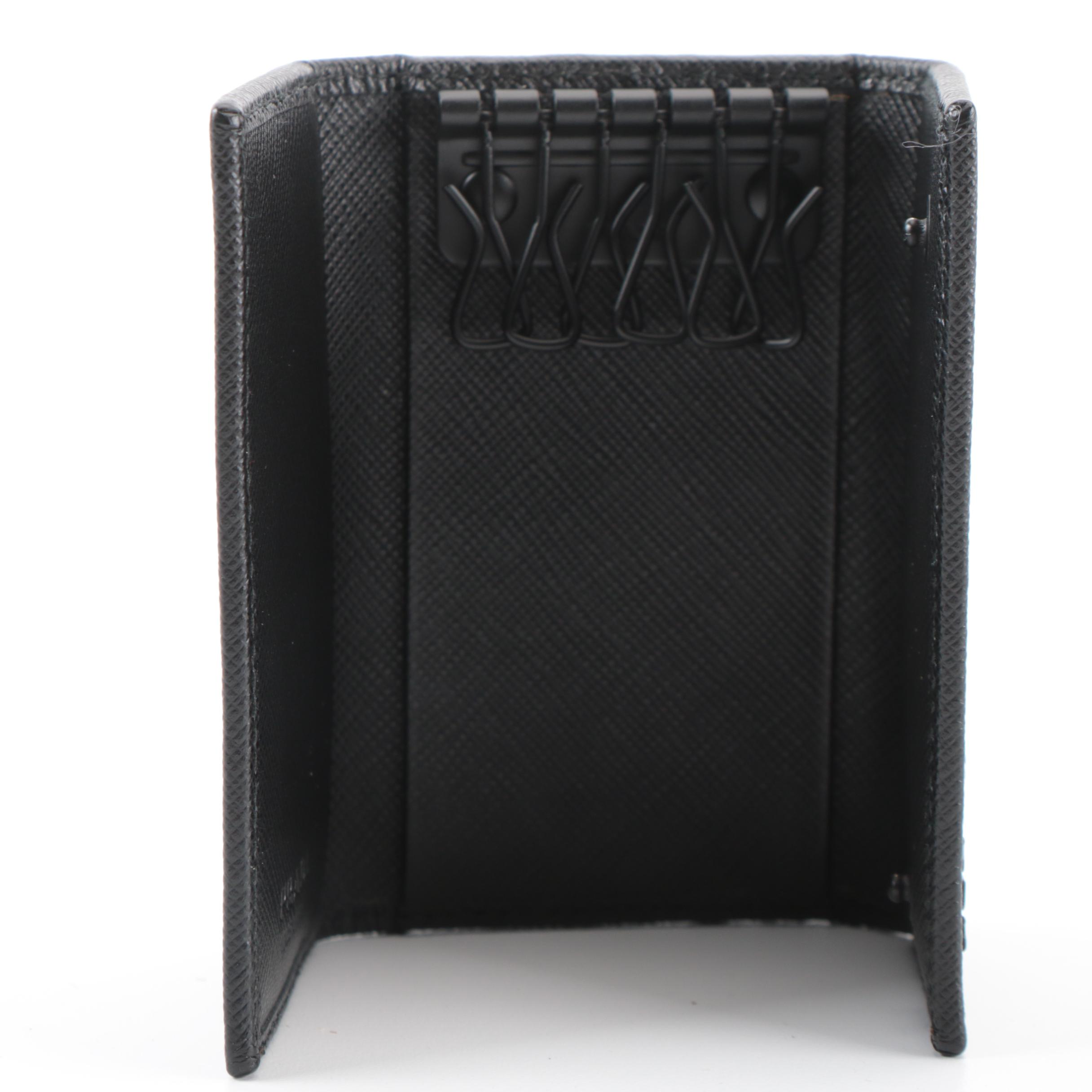 Prada Six-Key Holder in Camouflage Tessuto Nylon and Saffiano Leather