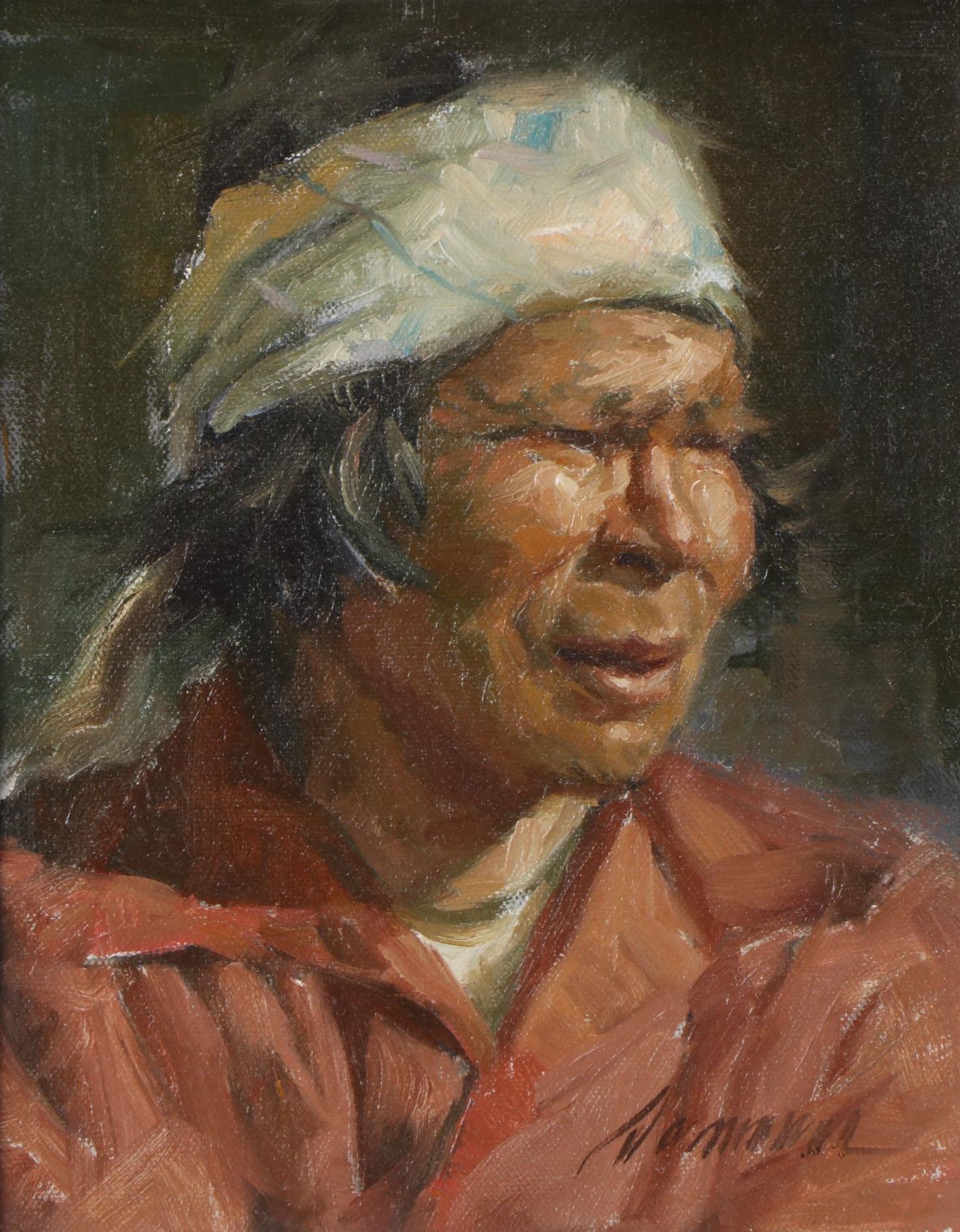 Ramon Kelley Oil Painting "Neto," Late 20th Century