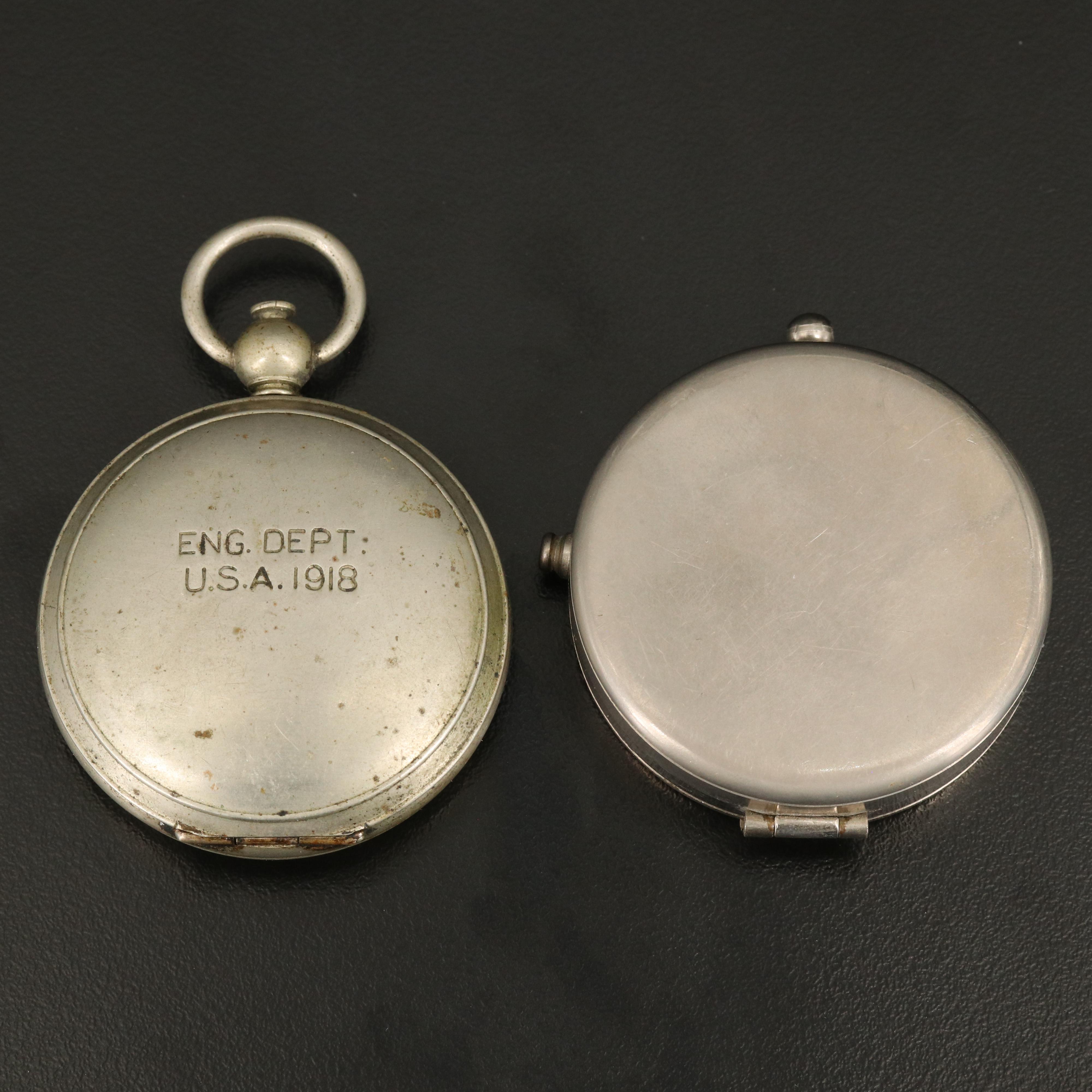 WWI Era USANITE Hand Compass with 1980s German PIC Compass