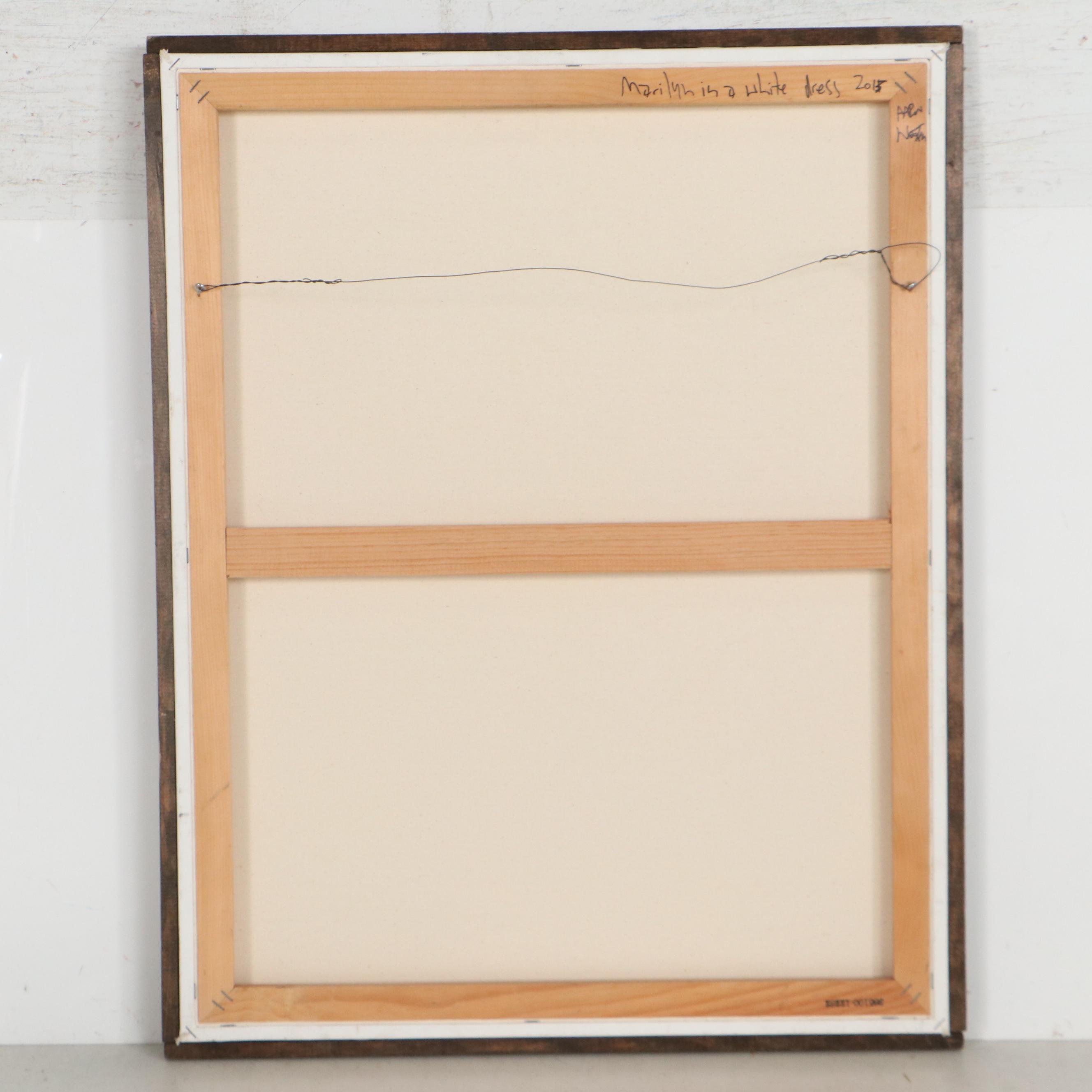 Aaron Wooten Acrylic Painting "Marilyn in a White Dress," 2013