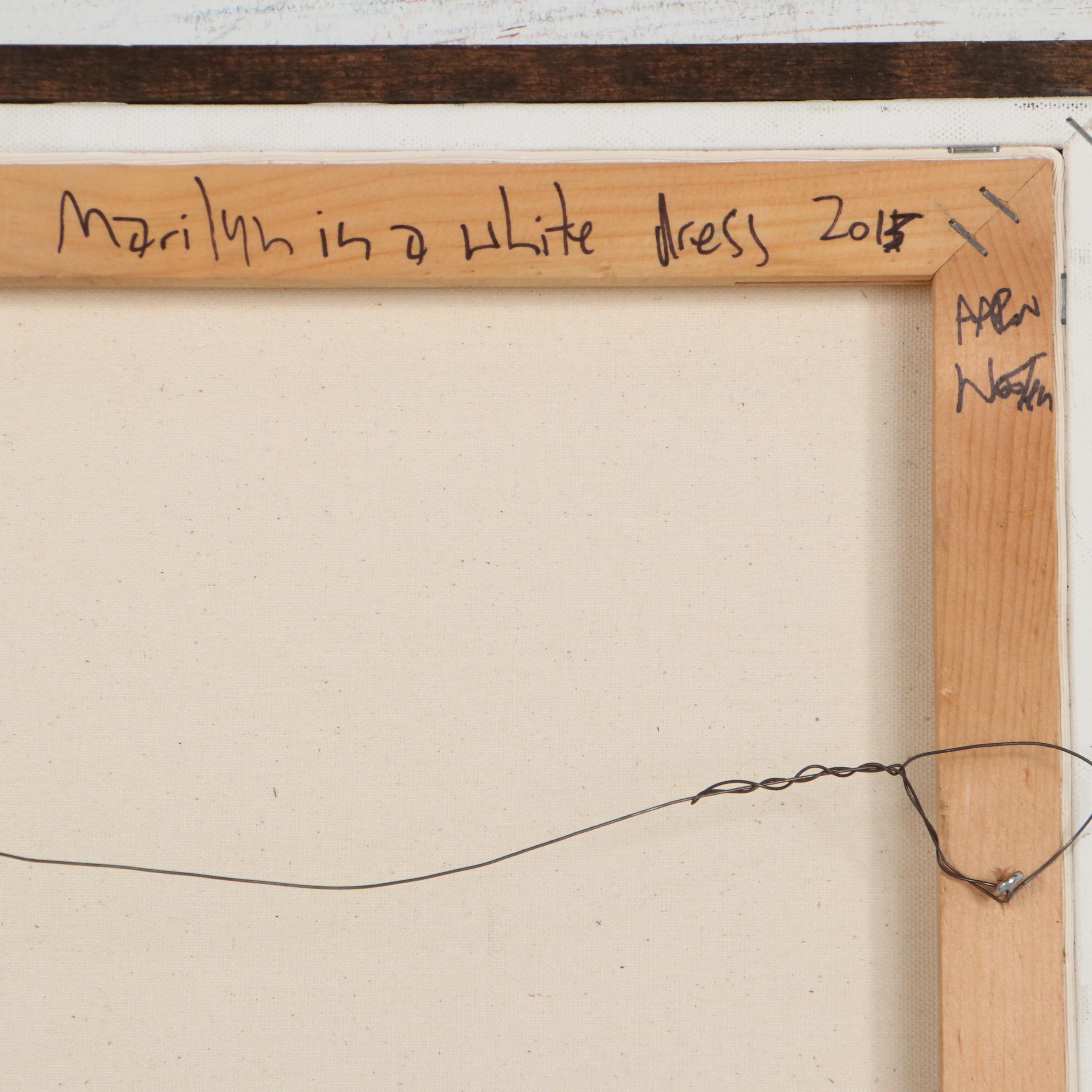 Aaron Wooten Acrylic Painting "Marilyn in a White Dress," 2013