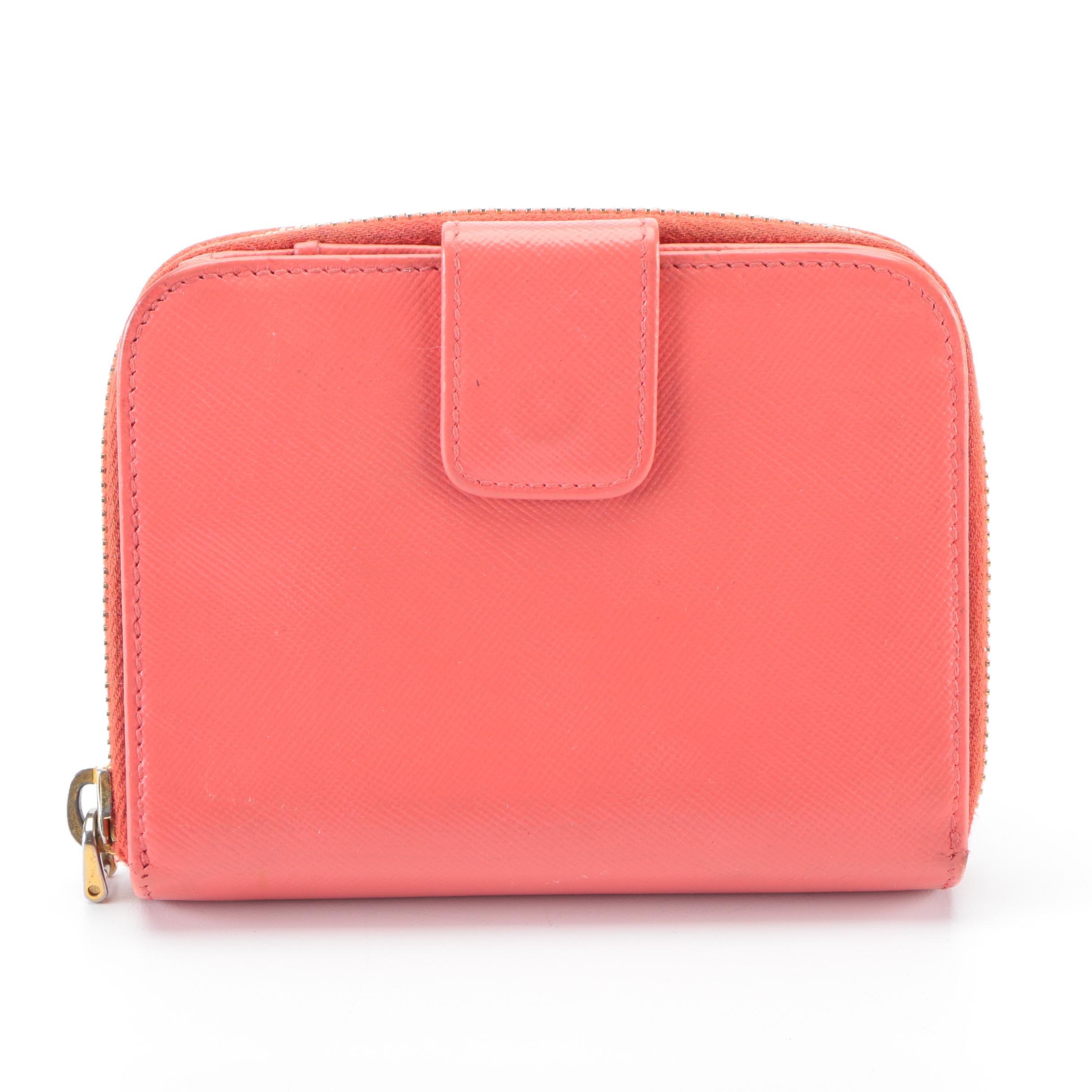 Prada Small Zip Wallet in Saffiano Leather