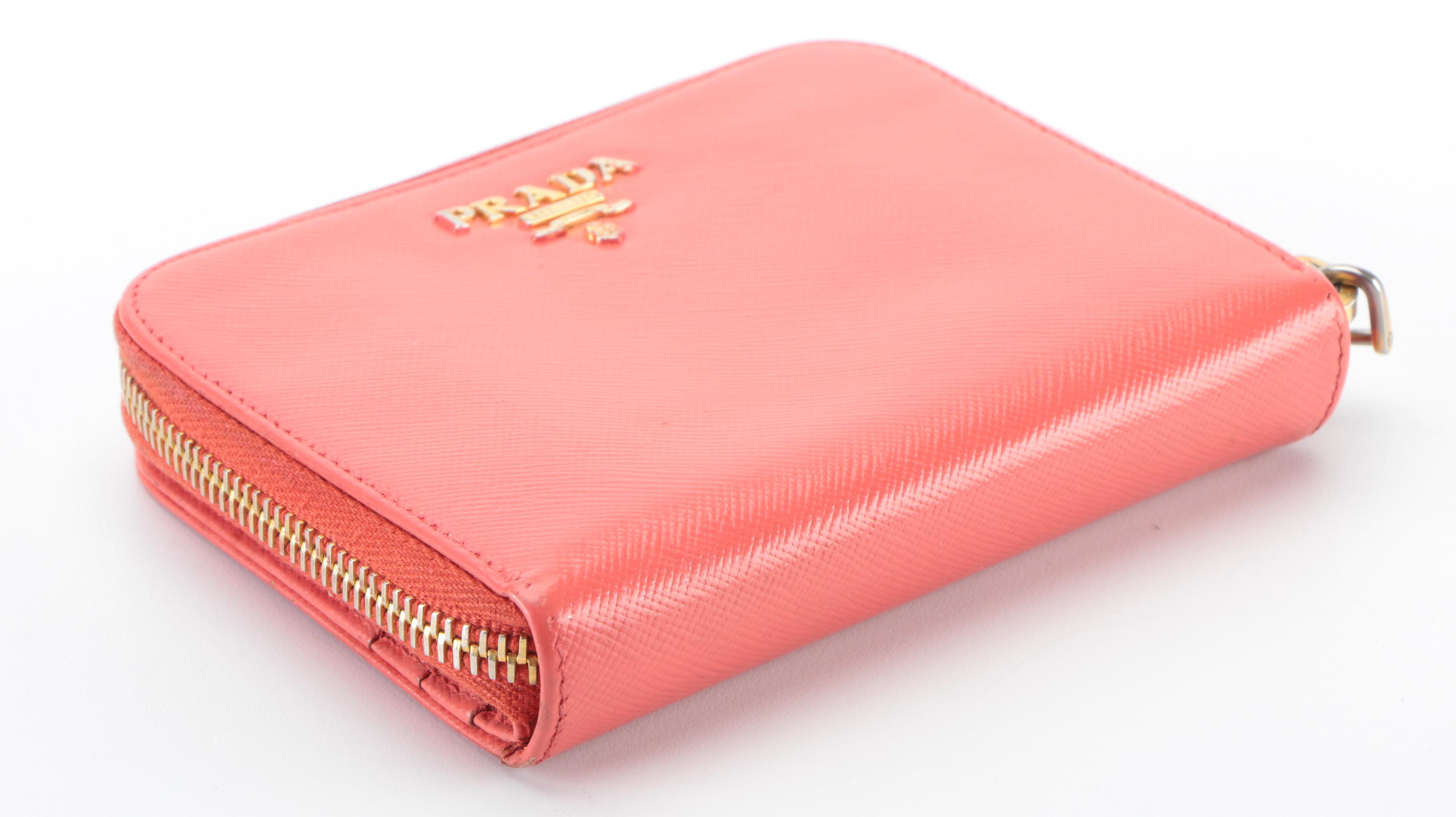 Prada Small Zip Wallet in Saffiano Leather