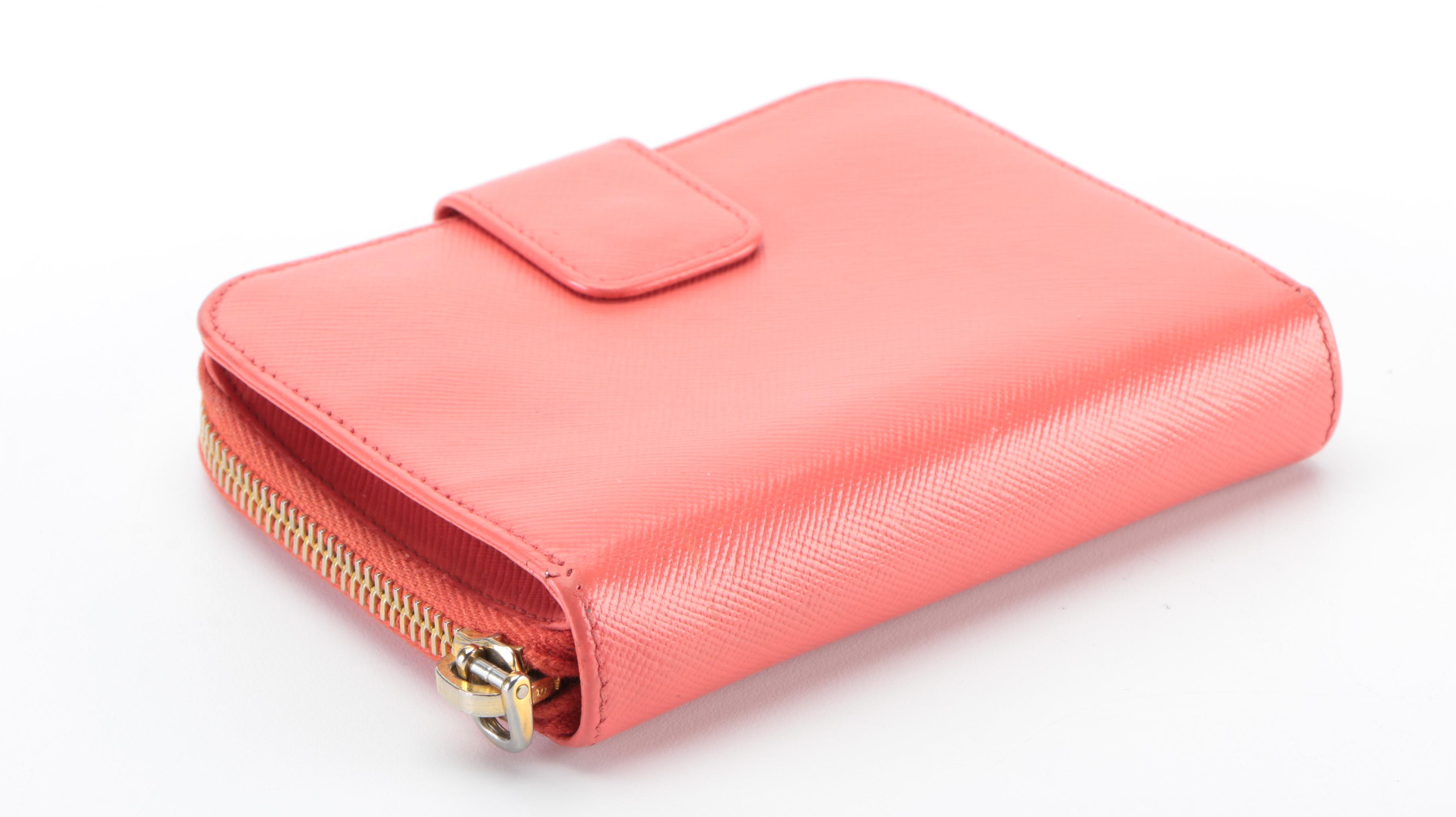 Prada Small Zip Wallet in Saffiano Leather