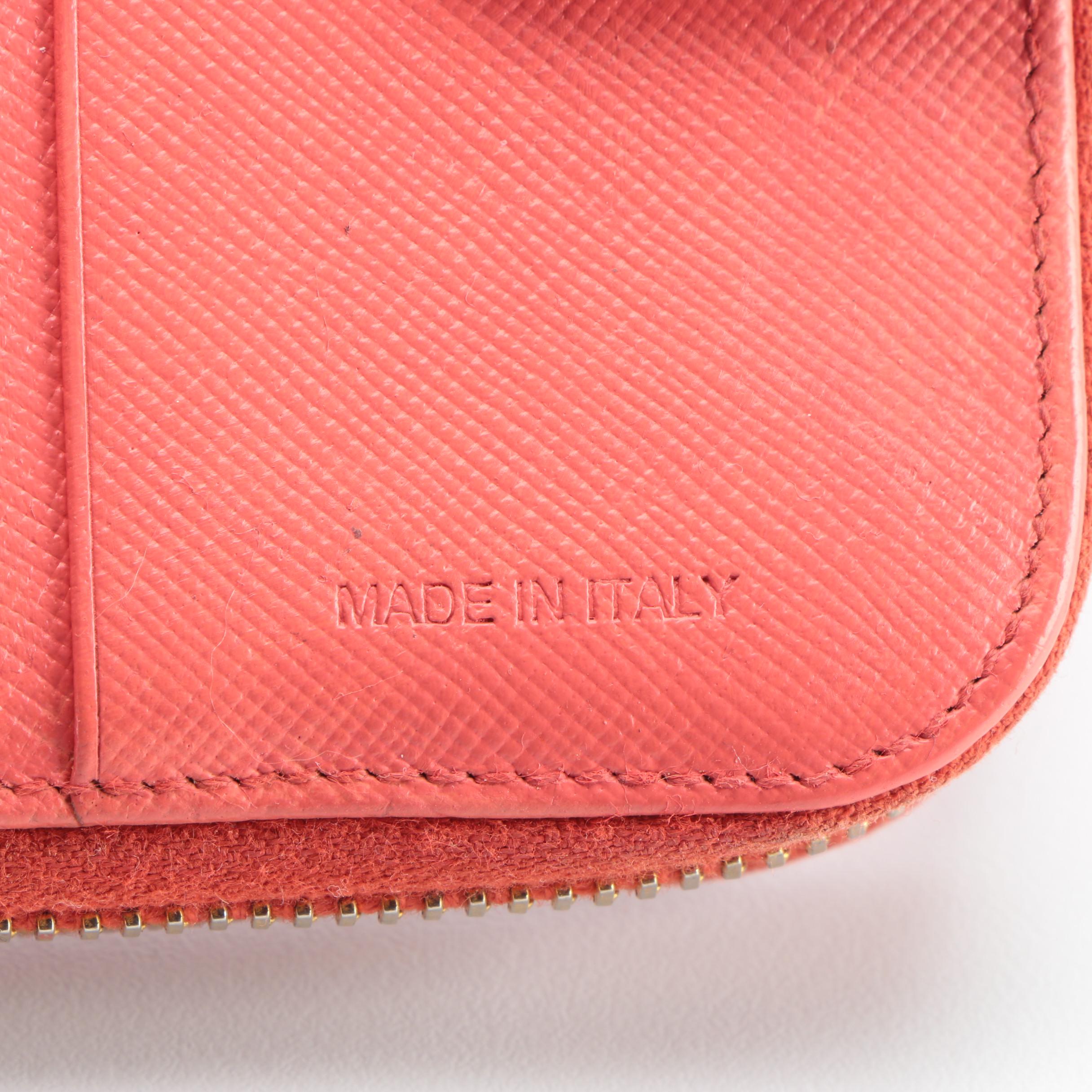 Prada Small Zip Wallet in Saffiano Leather