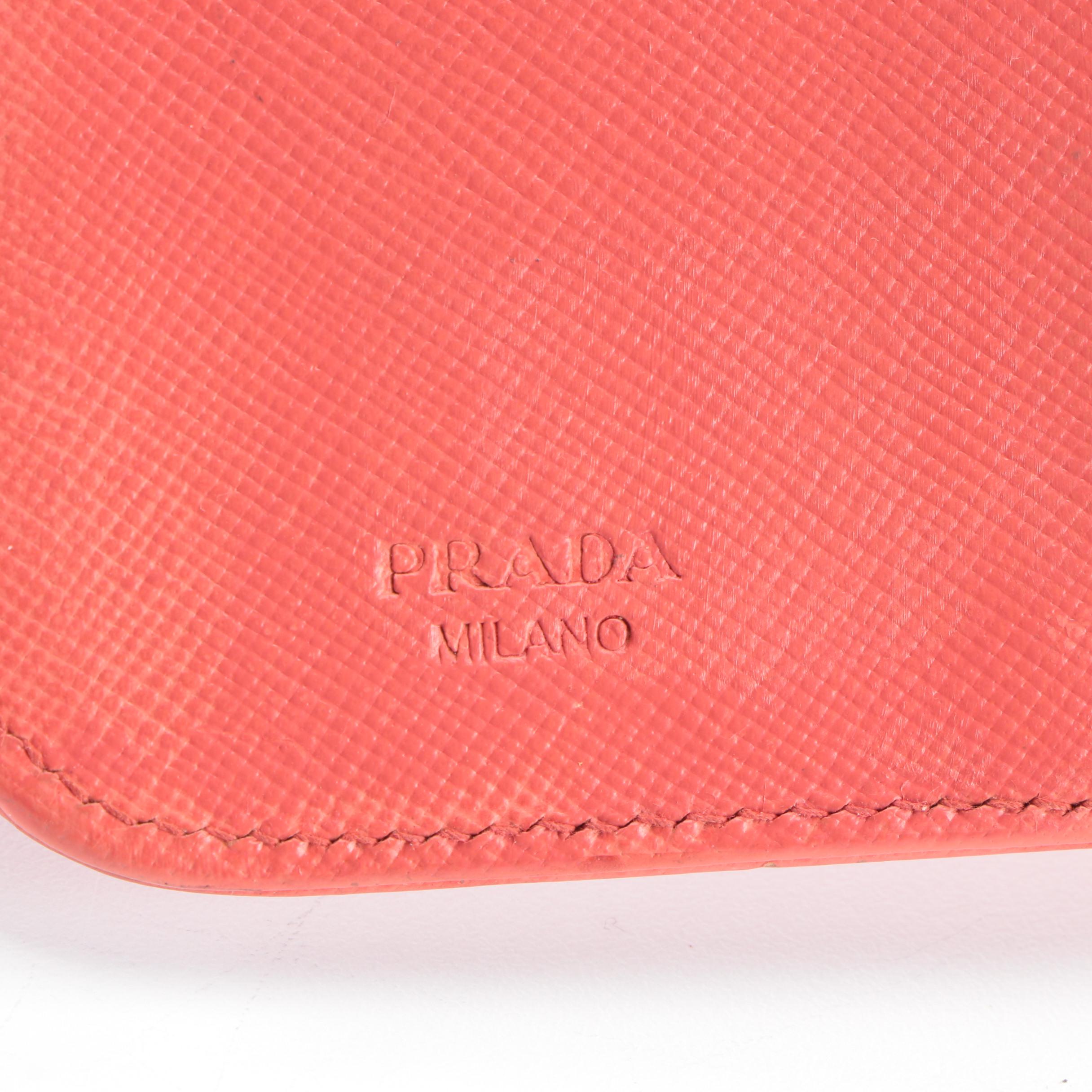 Prada Small Zip Wallet in Saffiano Leather