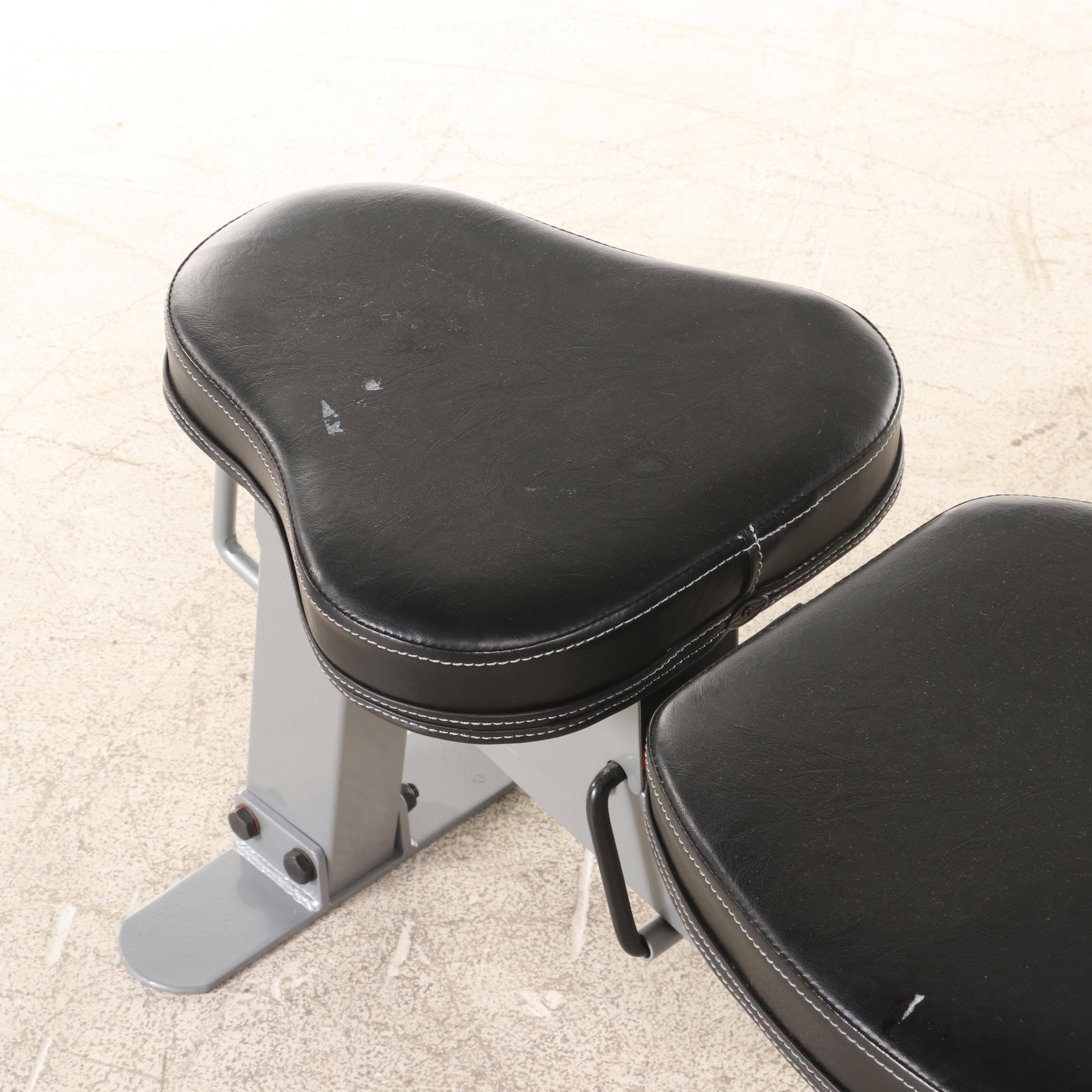 Fitness Equipment Featuring Power Block Portable Weigh Lifting Bench