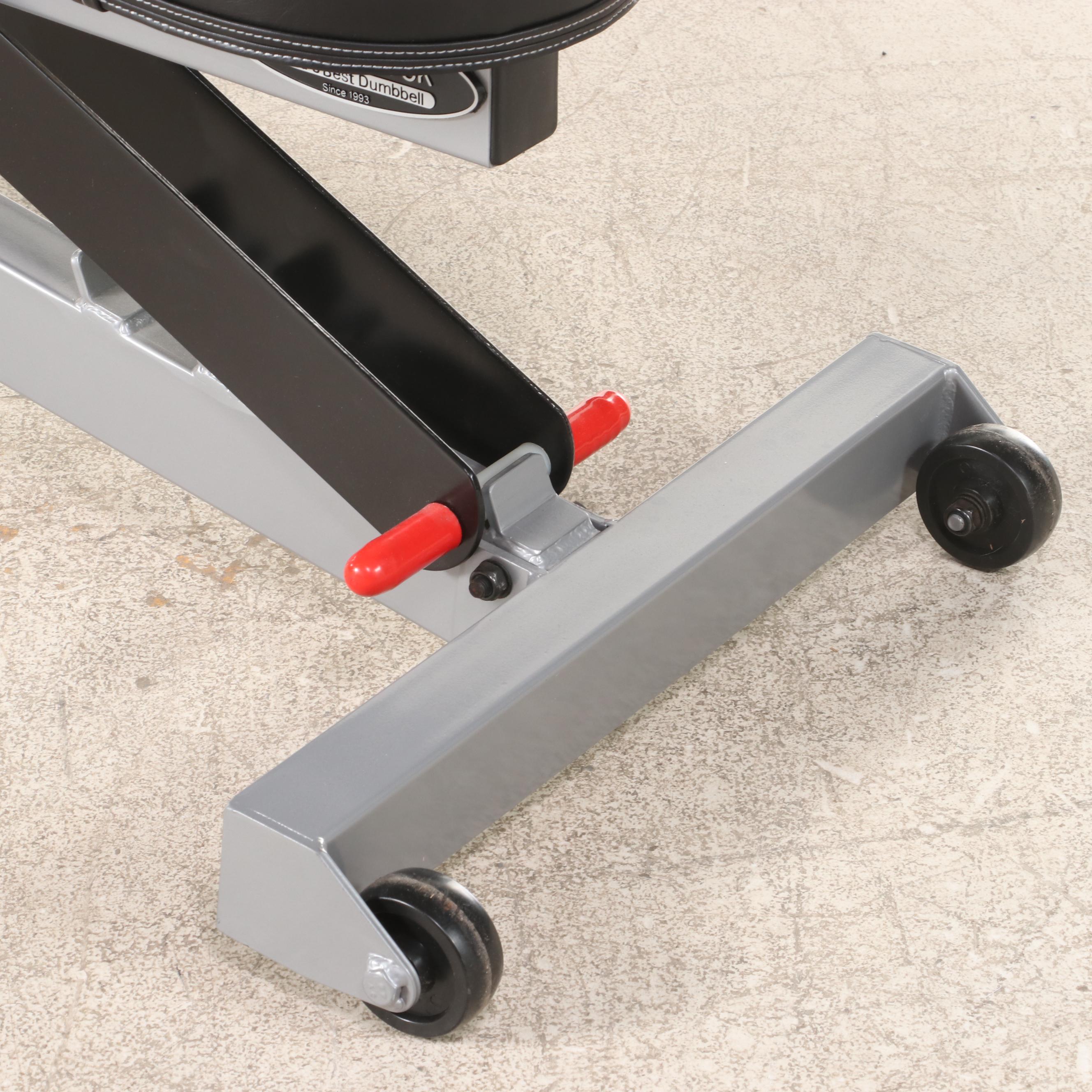 Fitness Equipment Featuring Power Block Portable Weigh Lifting Bench