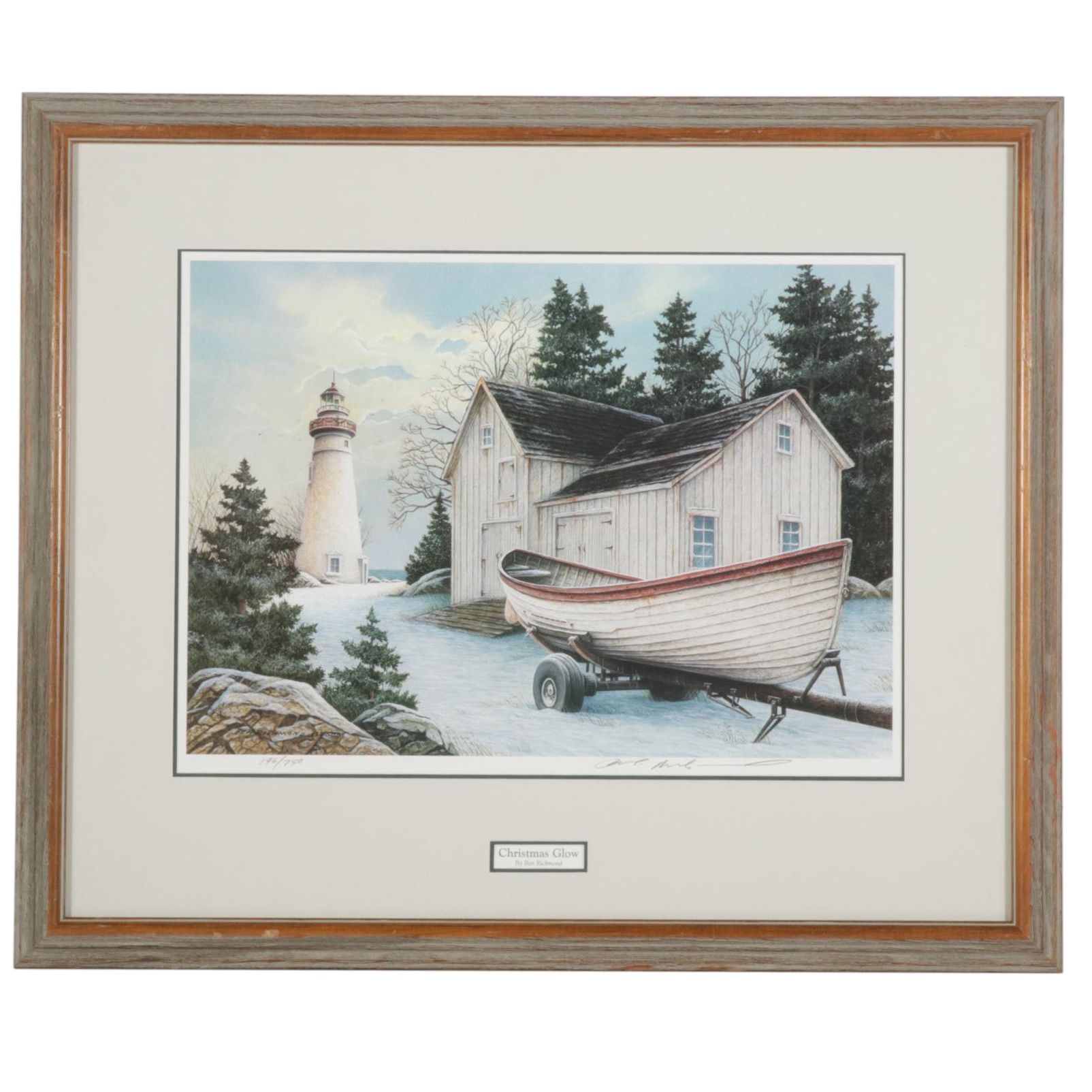 Ben Richmond Offset Lithograph "Christmas Glow," 2000