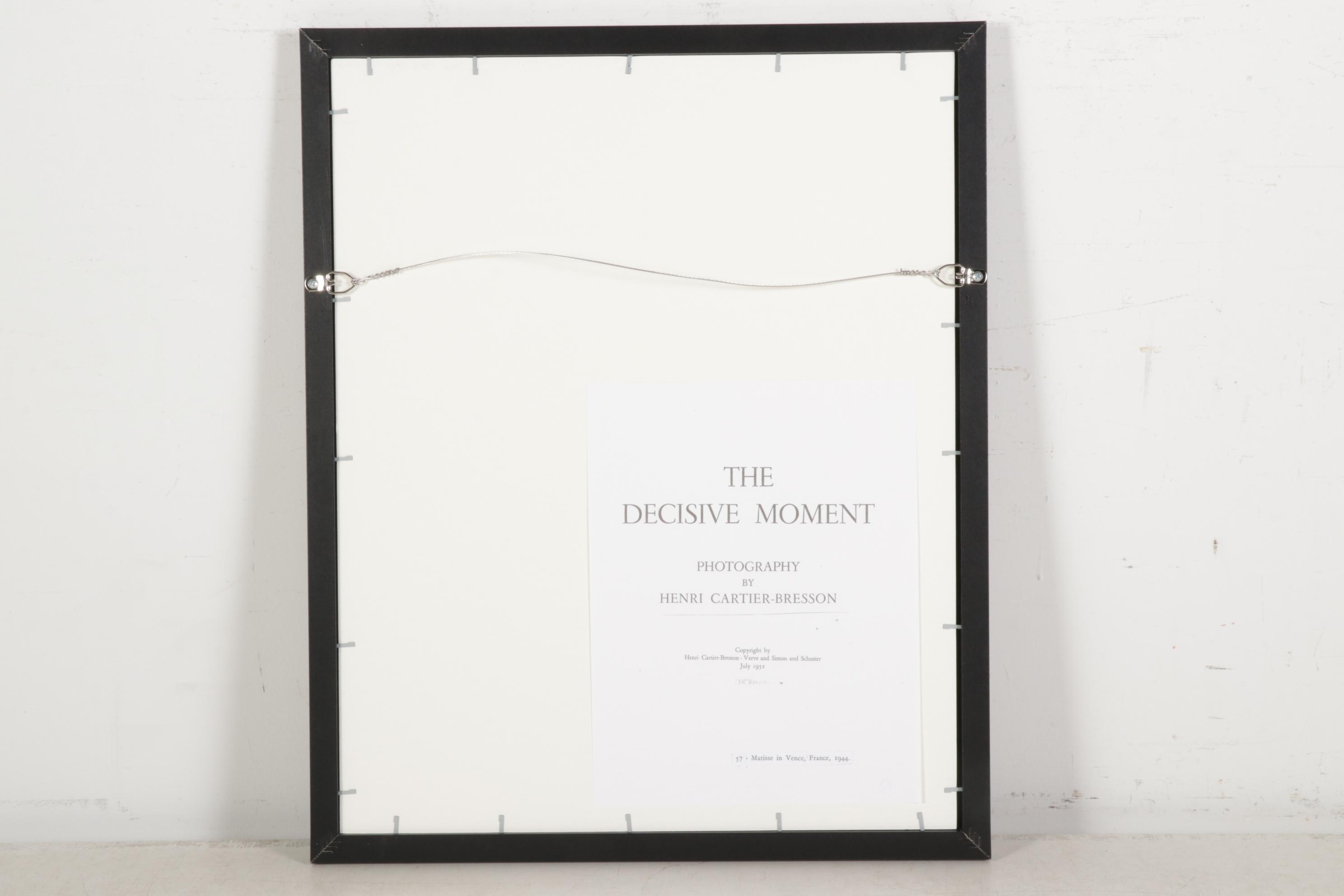 Henri Cartier-Bresson Rotogravure "Matisse in Vence" From "The Decisive Moment"