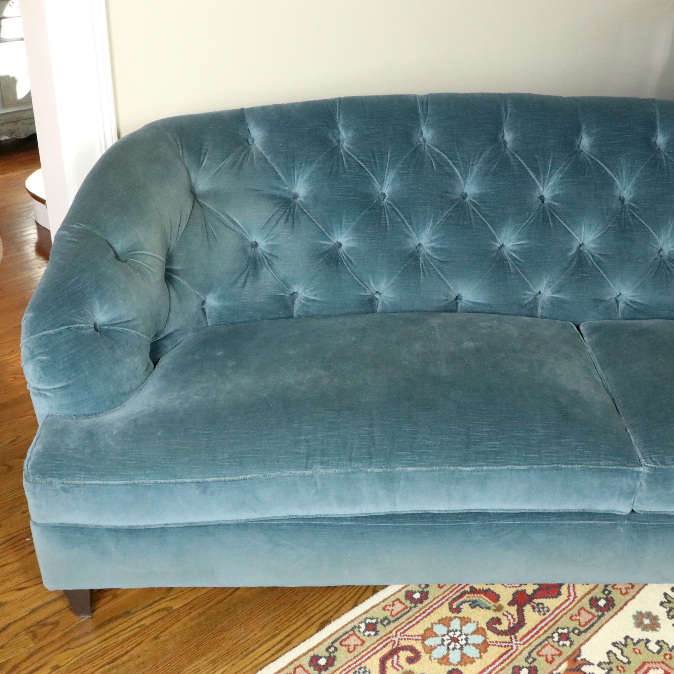 Cambridge Collection Upholstered Button-Tufted Sofa