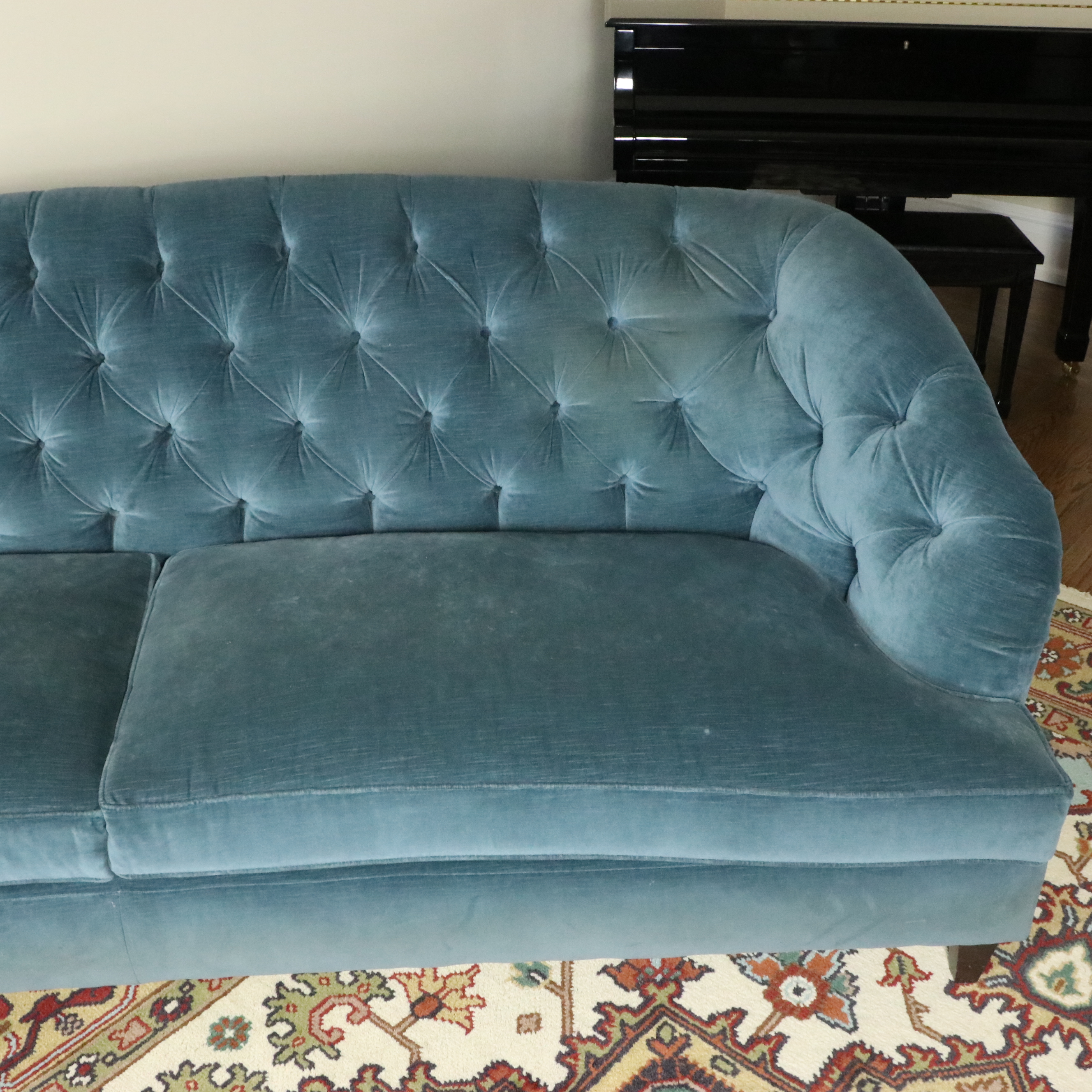 Cambridge Collection Upholstered Button-Tufted Sofa