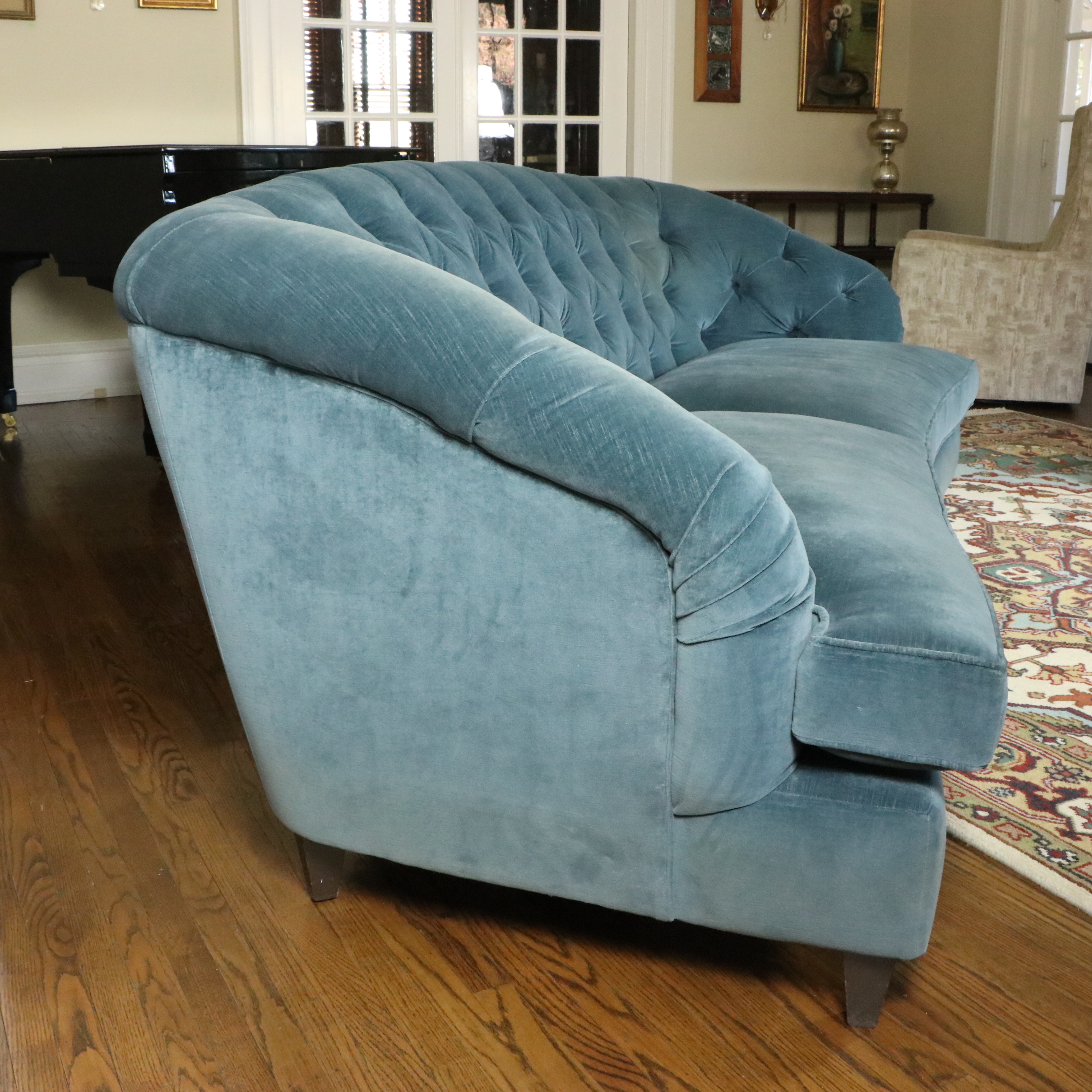 Cambridge Collection Upholstered Button-Tufted Sofa