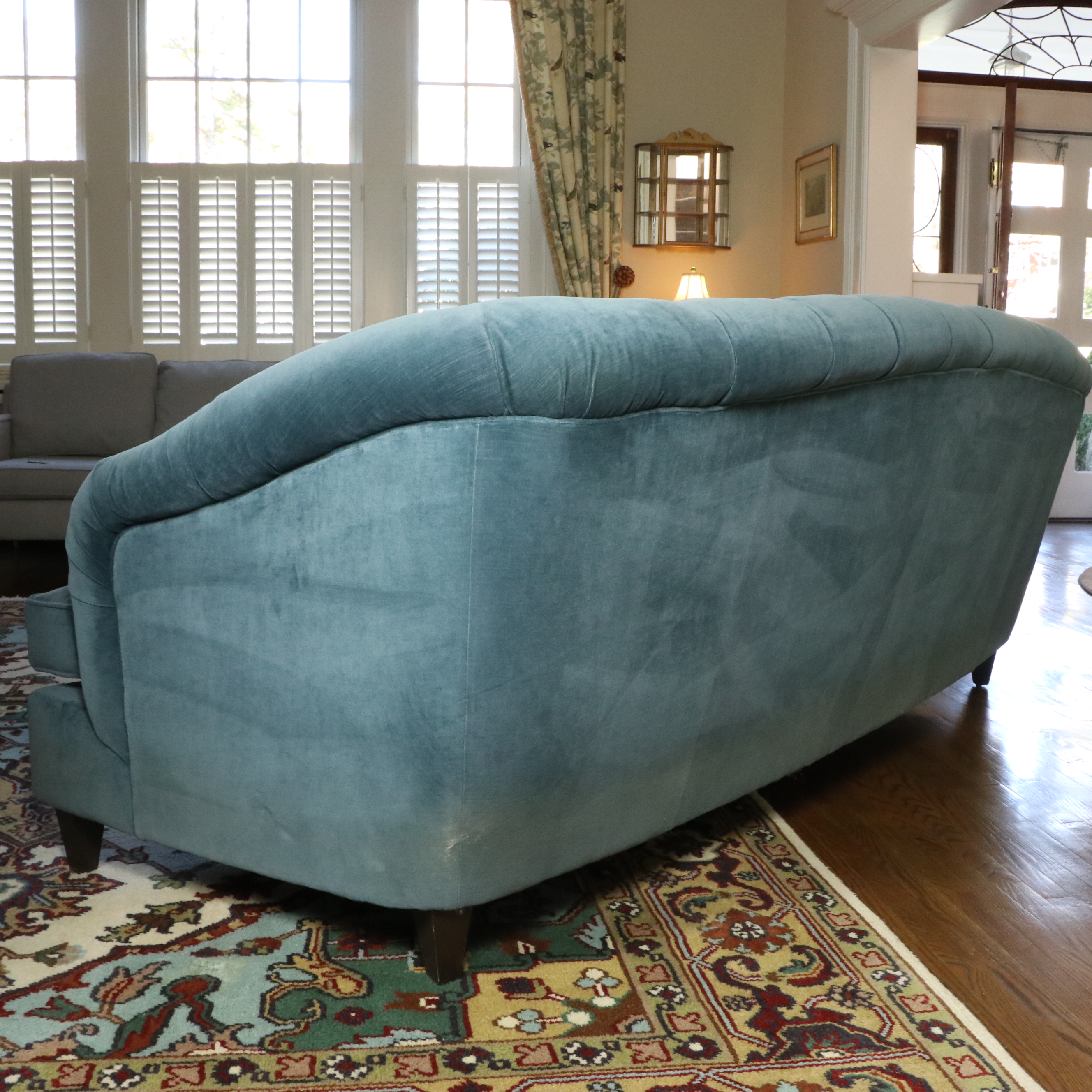 Cambridge Collection Upholstered Button-Tufted Sofa