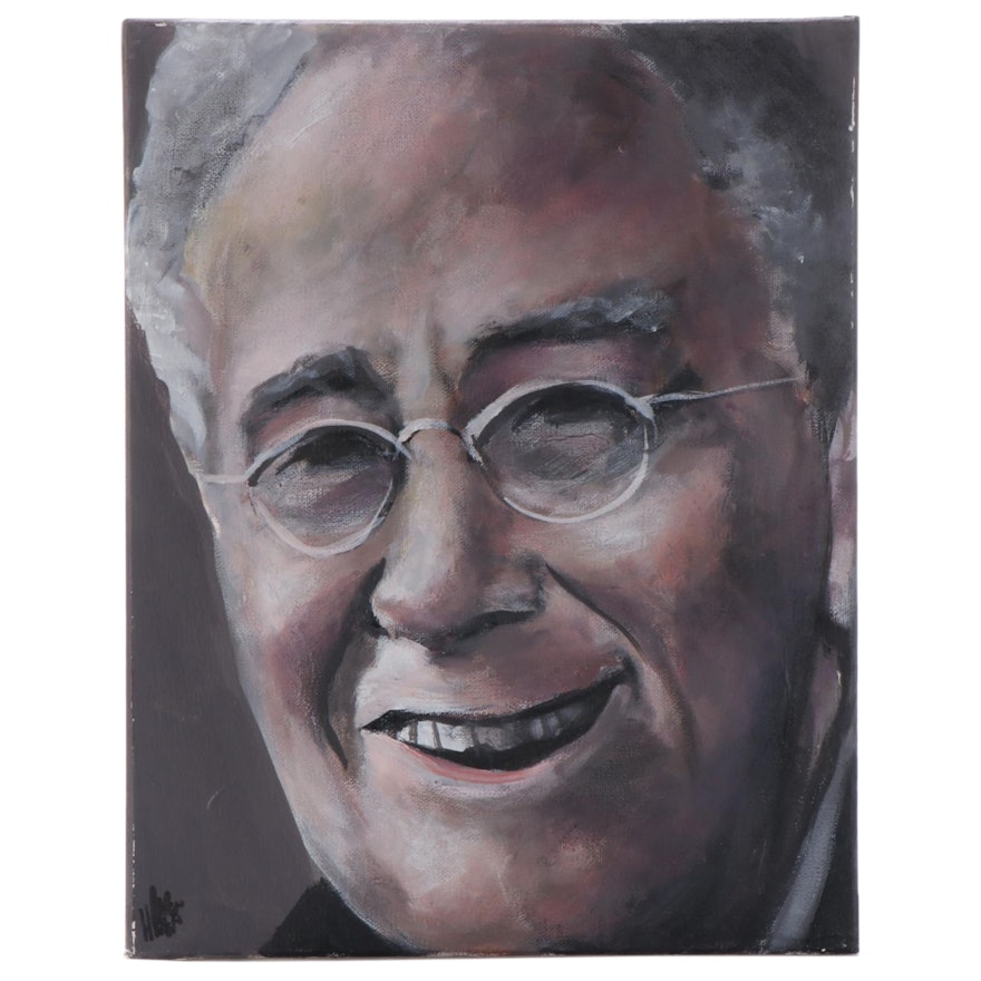 Aaron Wooten Acrylic Painting "Franklin Roosevelt," 2010