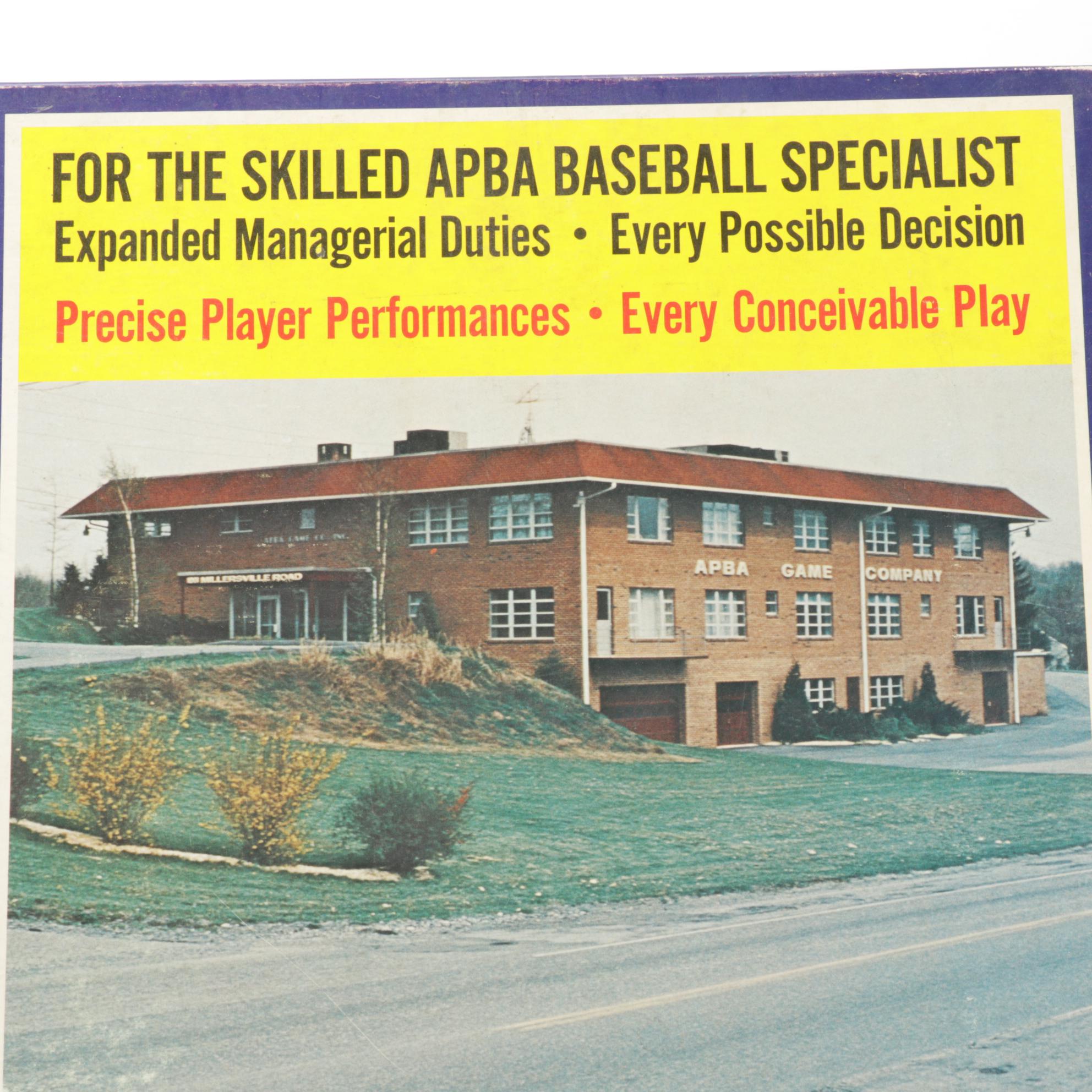 One APBA Board Game and Three Boxes of Team Card Sets