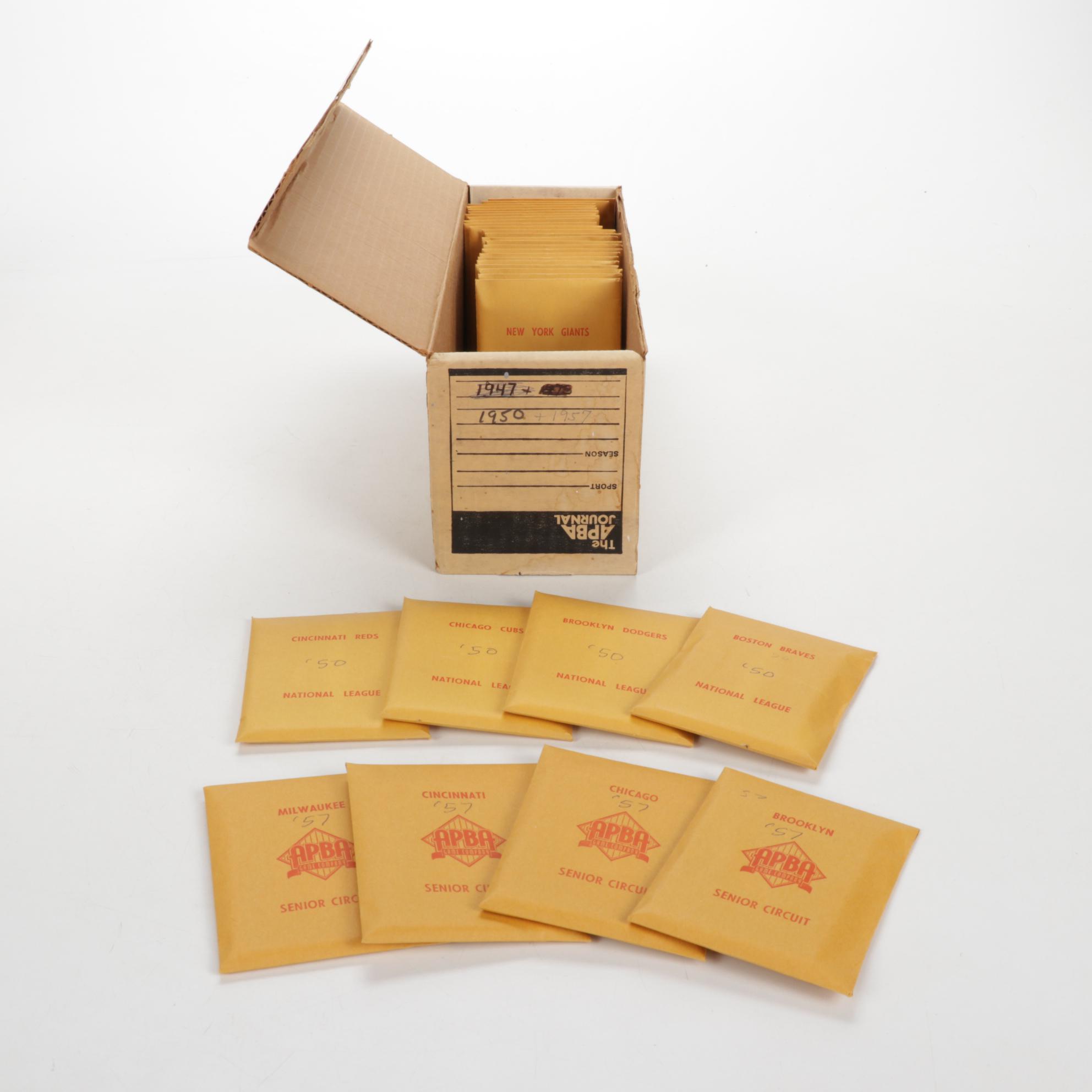 One APBA Board Game and Three Boxes of Team Card Sets