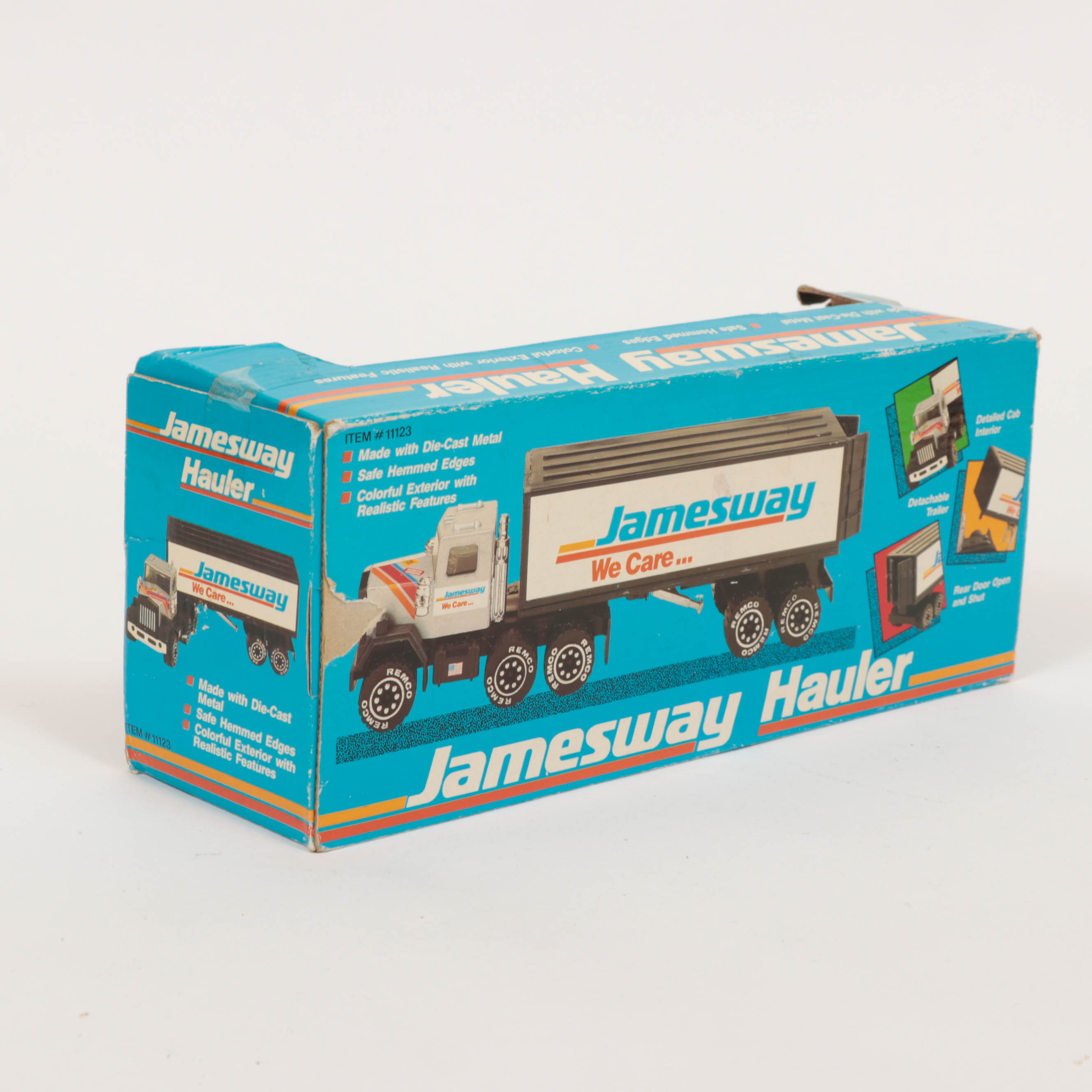 Exxon Tanker and Racing Trailer Trucks and Jamesway Moving Truck