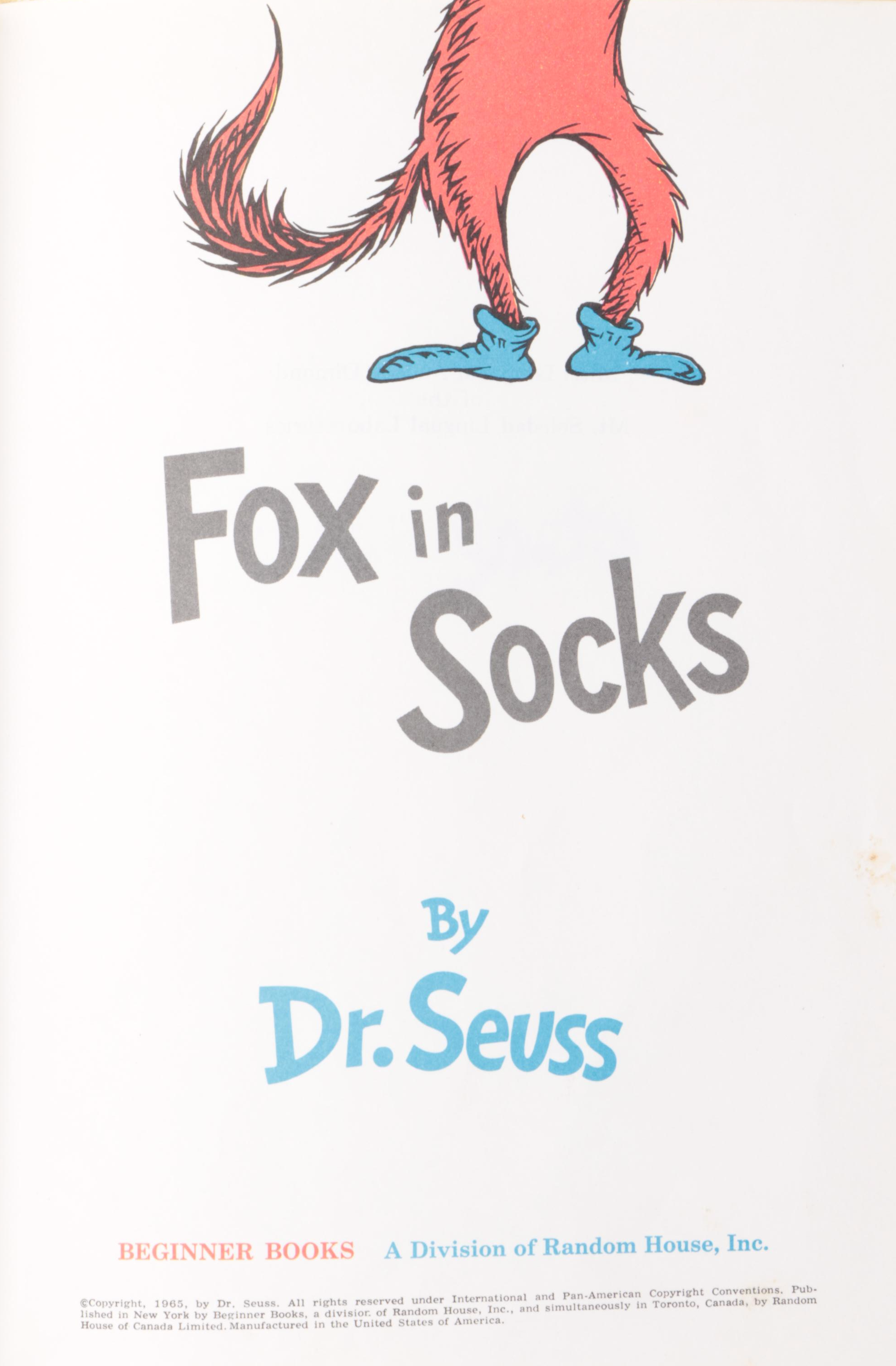 "Fox in Socks" by Dr. Seuss with Dr. Seuss and Other Children's Books