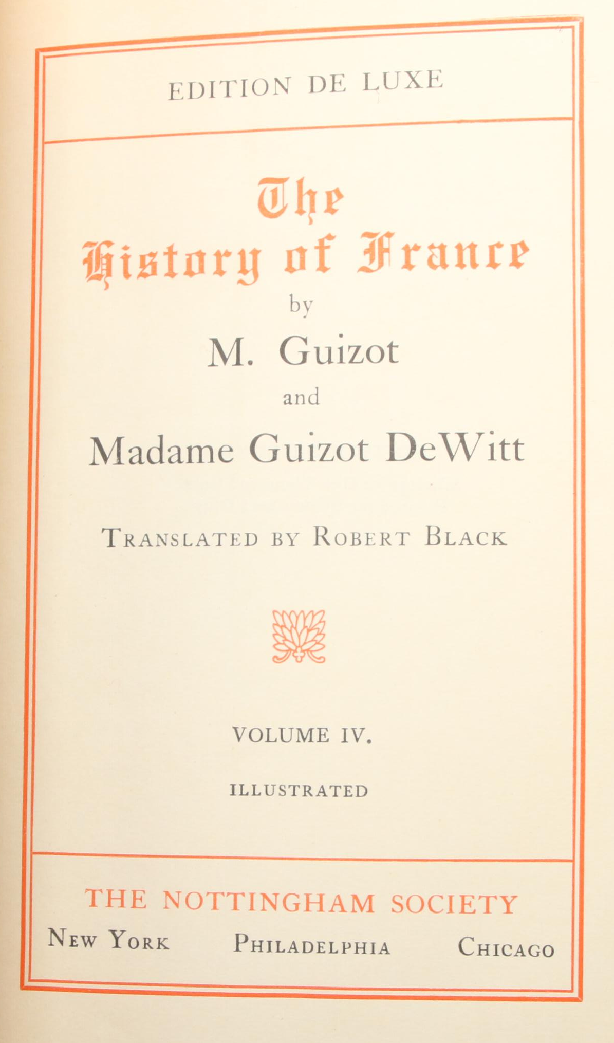 Limited Edition "The History of France" Eight-Volume Set, Late 19th Century