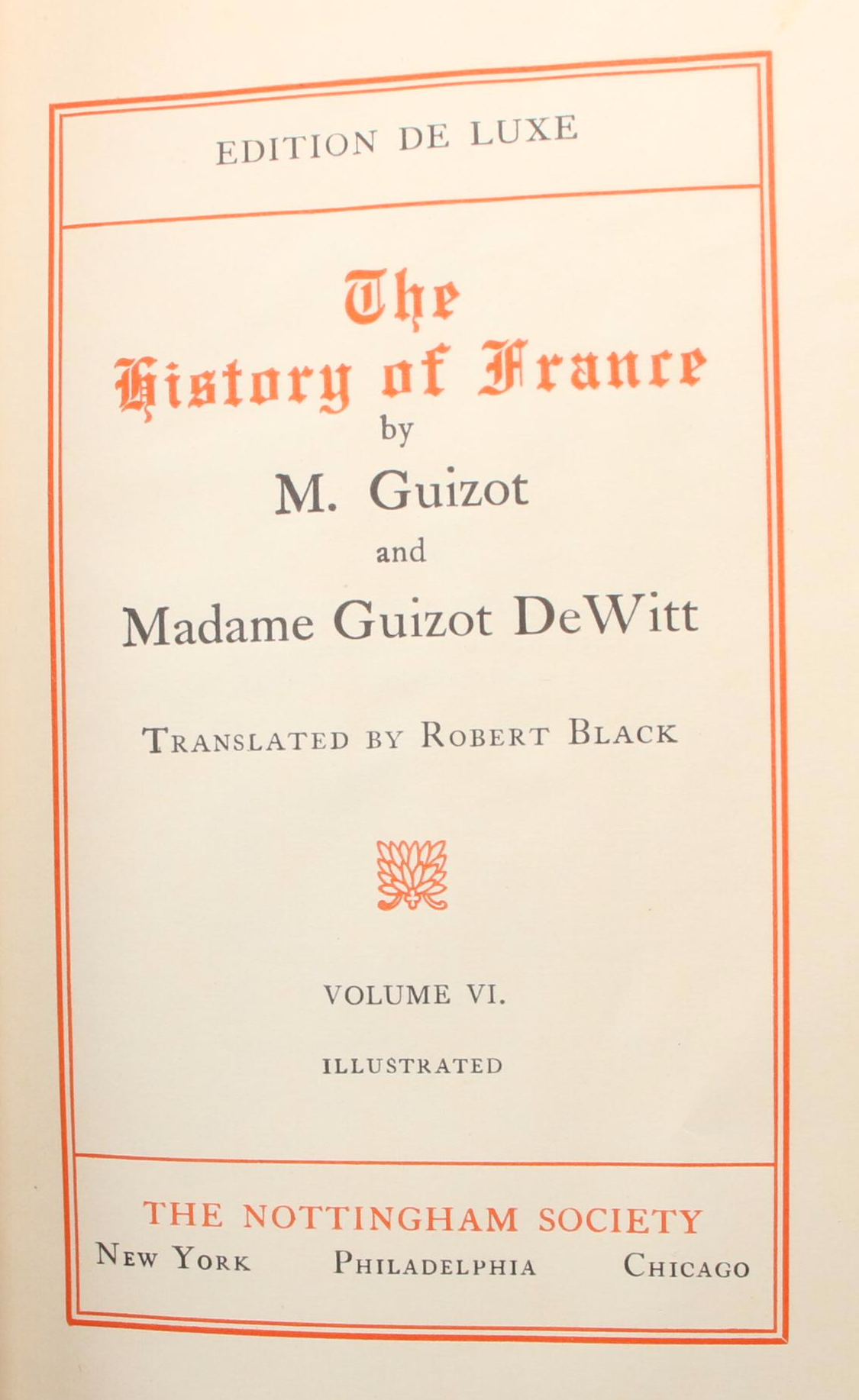 Limited Edition "The History of France" Eight-Volume Set, Late 19th Century