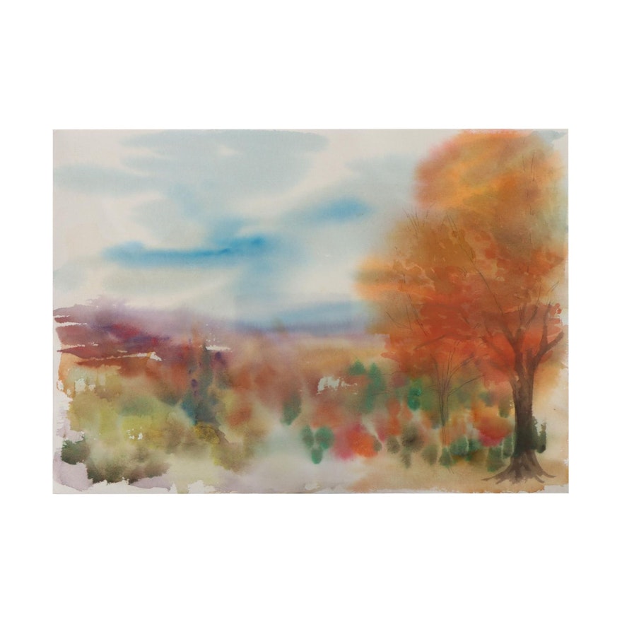 Margaret Voelker-Ferrier Landscape Watercolor Painting