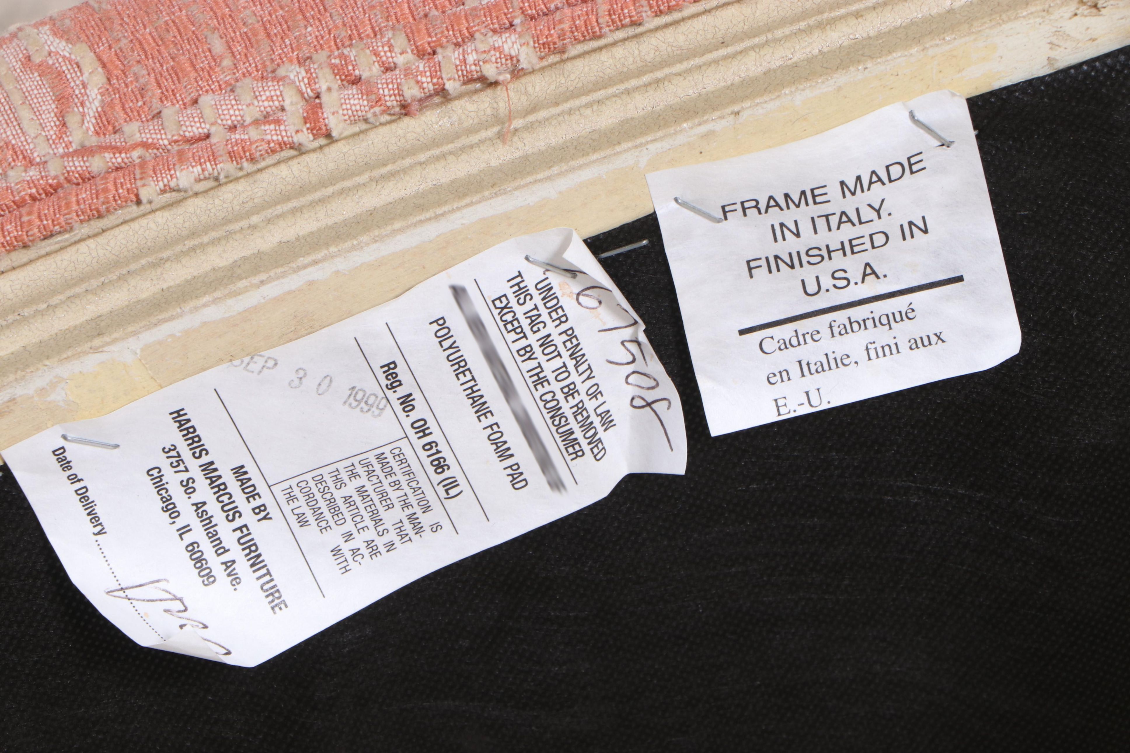 Ten Harris Marcus Furniture Louis XV Style Cream-Painted Dining Chairs