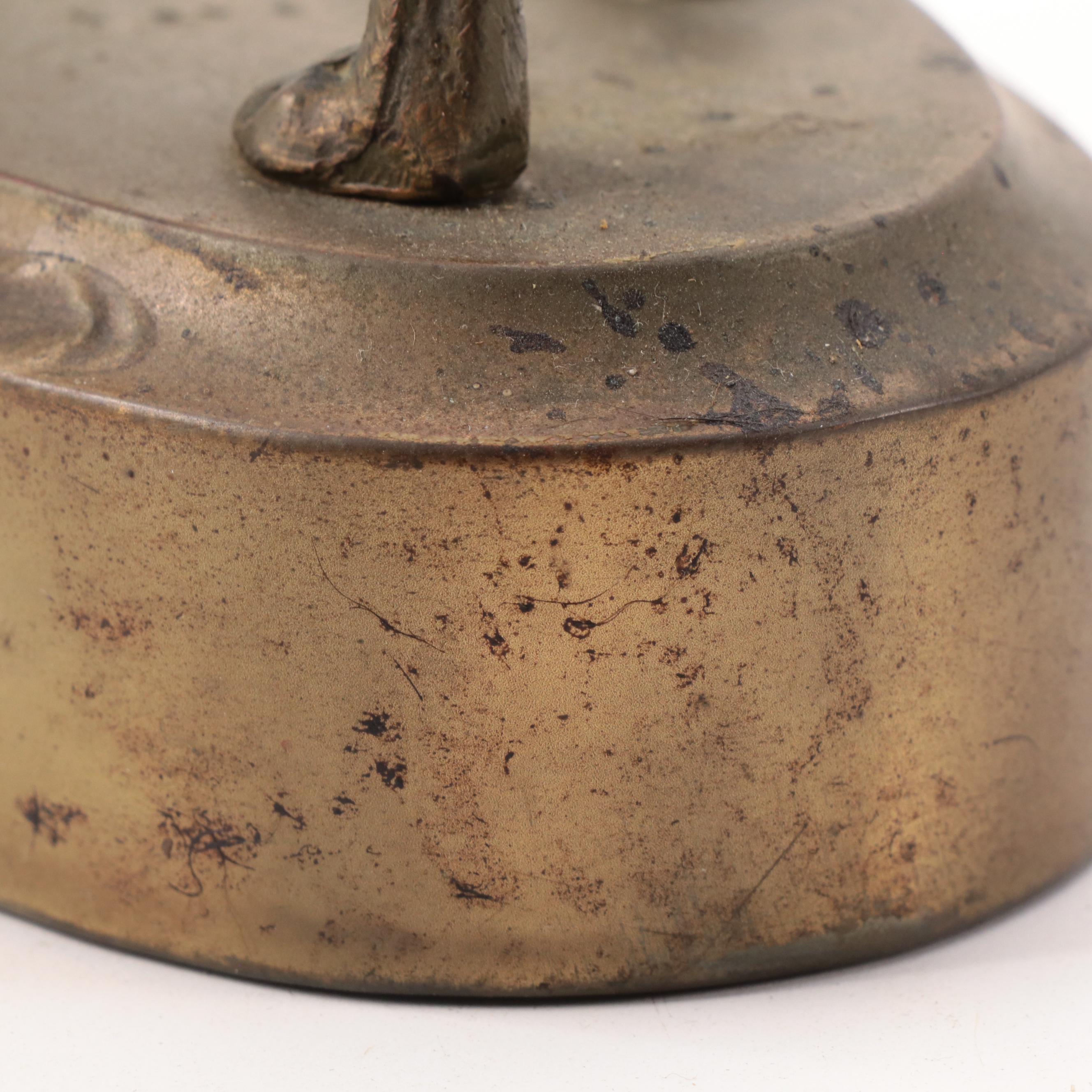 Cast Brass Borzoi Dog Bookends, Early 20th Century