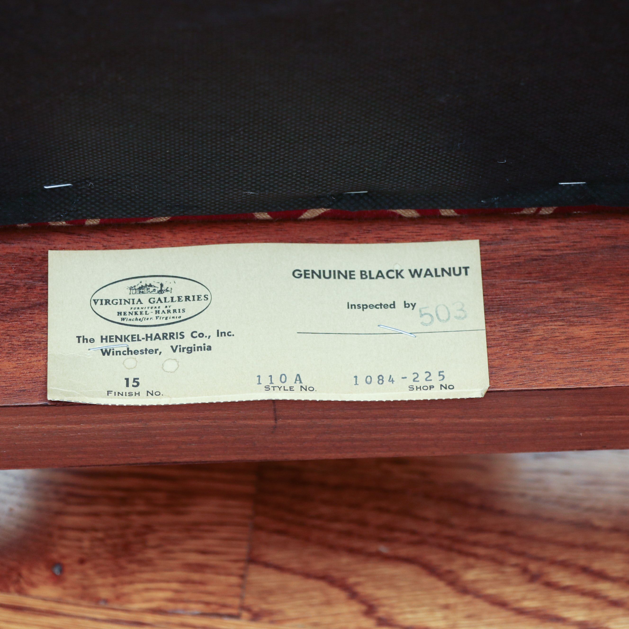 Henkel-Harris "Virginia Galleries" Queen Anne Style Black Walnut Dining Set