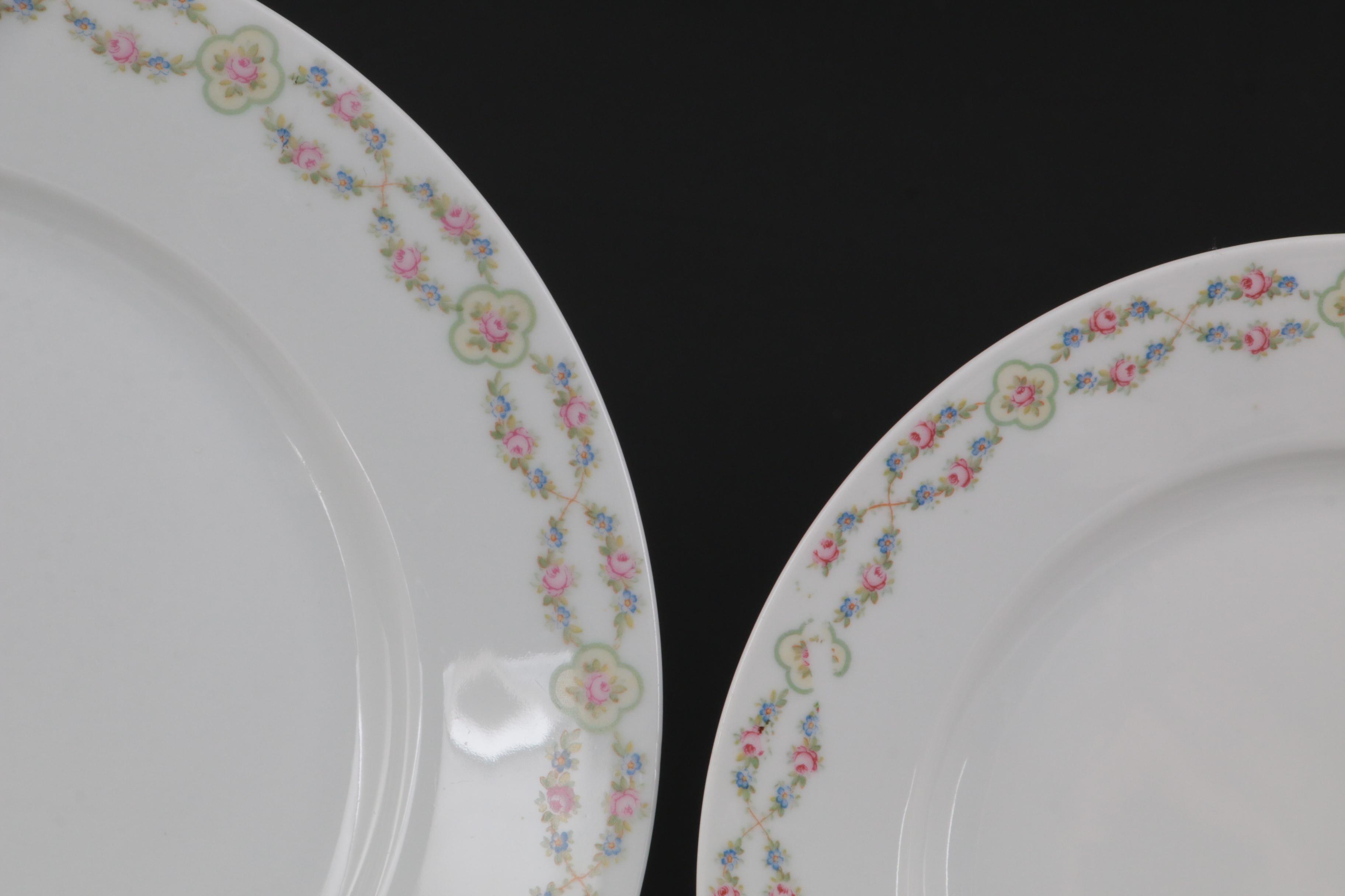 Moritz Zdekauer Rose Porcelain Dinnerware and Serving Pieces