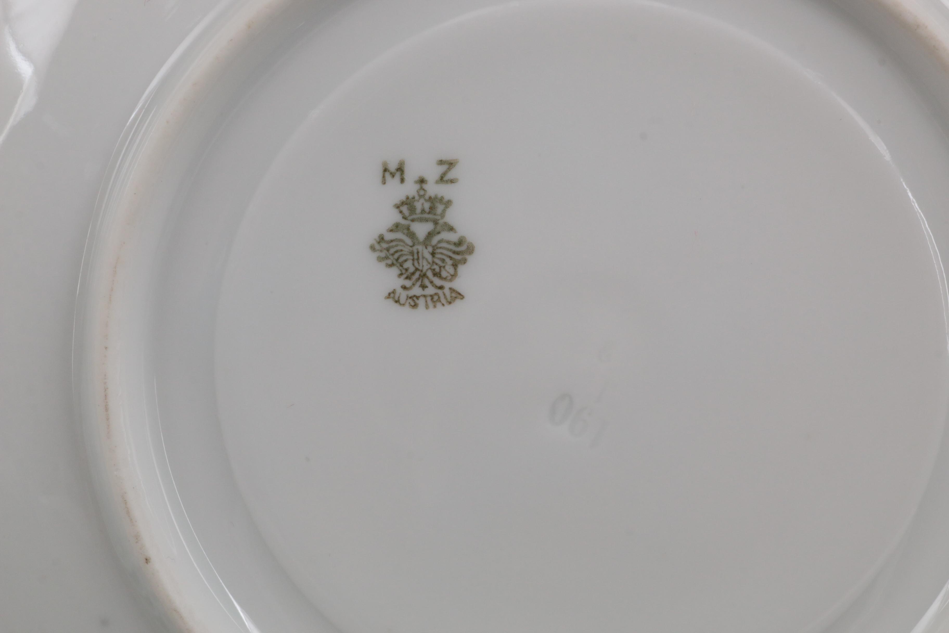 Moritz Zdekauer Rose Porcelain Dinnerware and Serving Pieces