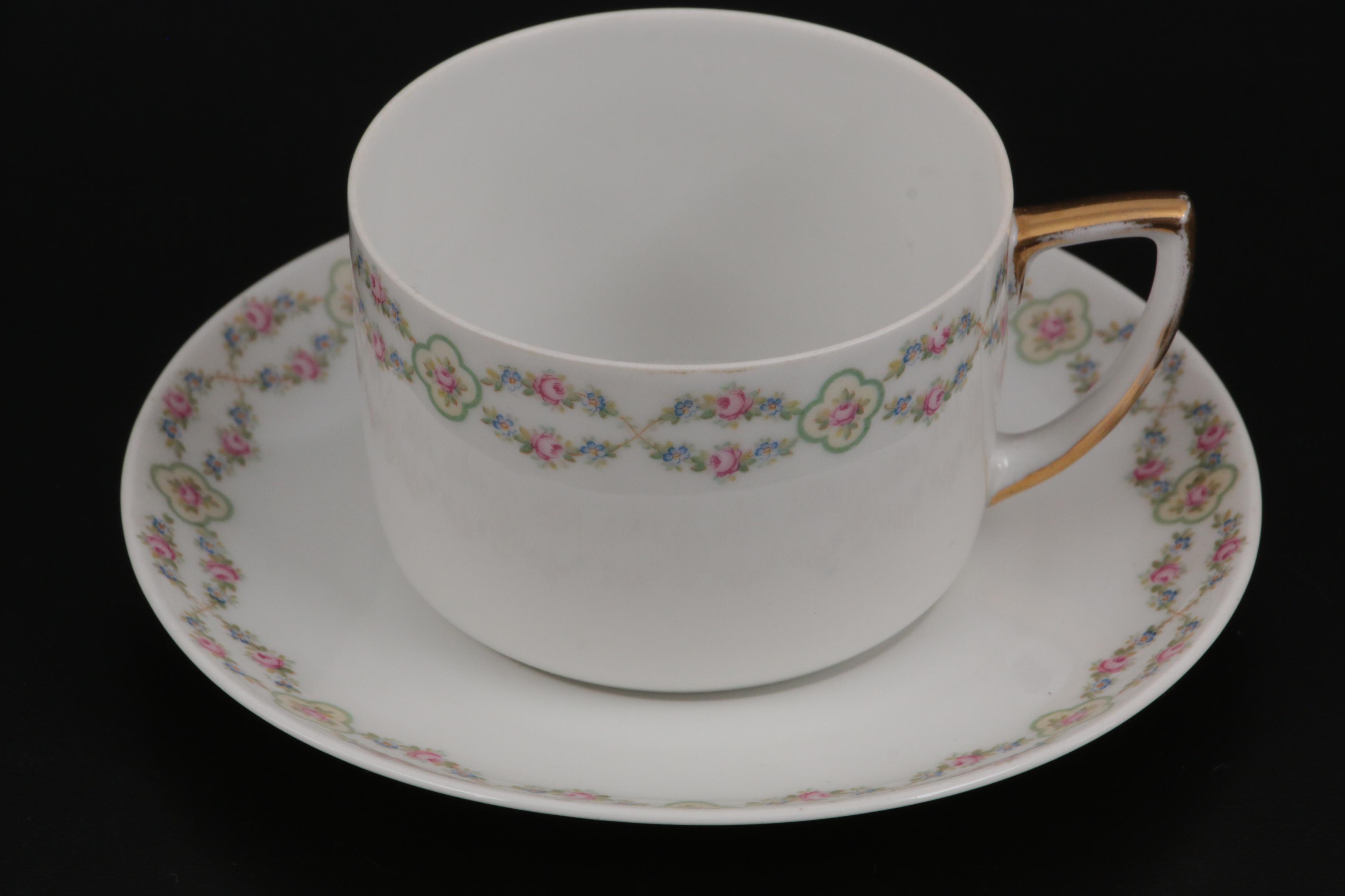 Moritz Zdekauer Rose Porcelain Dinnerware and Serving Pieces