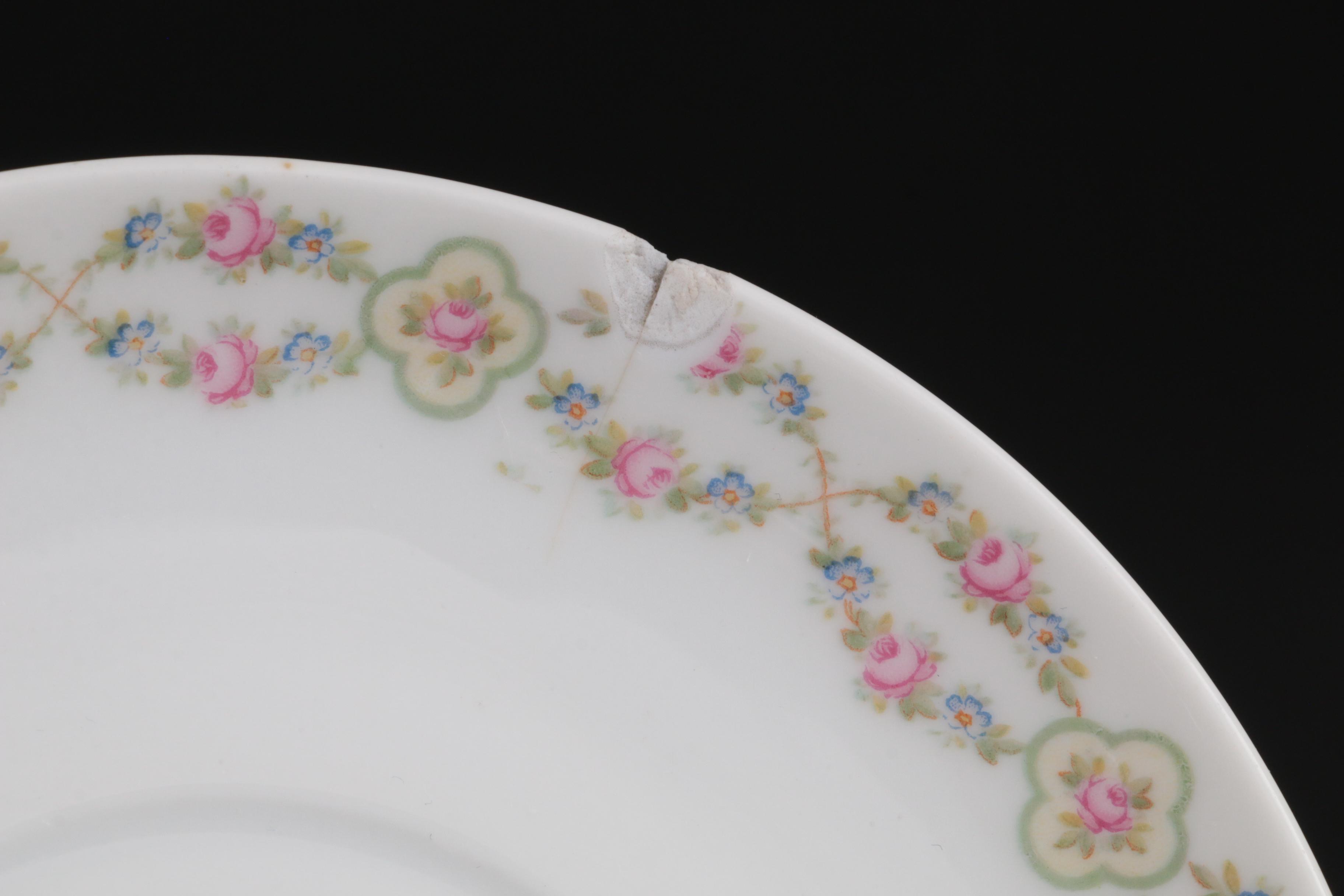 Moritz Zdekauer Rose Porcelain Dinnerware and Serving Pieces
