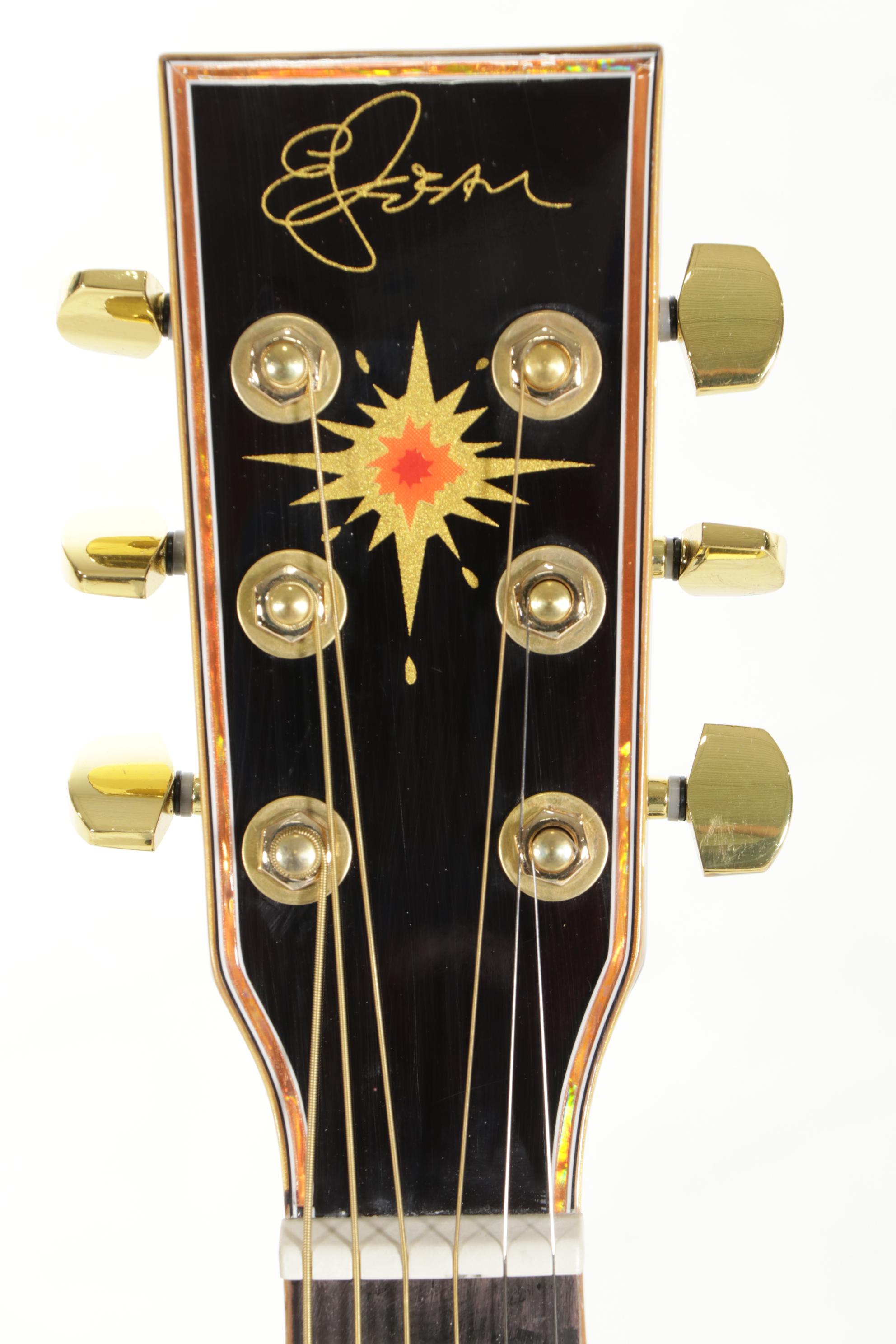 Esteban Limited Edition Coral Sun Steel String Cutaway Guitar With Carrying Case