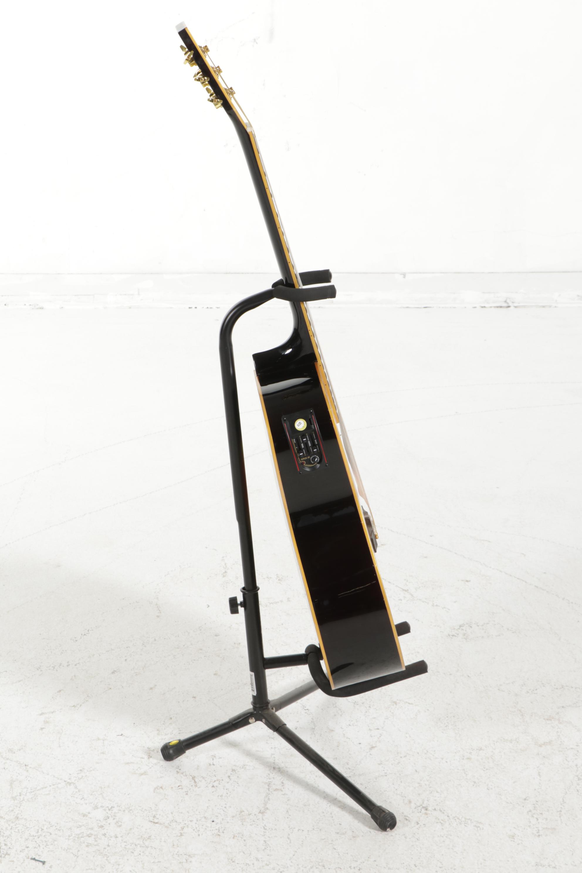 Esteban Limited Edition Coral Sun Steel String Cutaway Guitar With Carrying Case