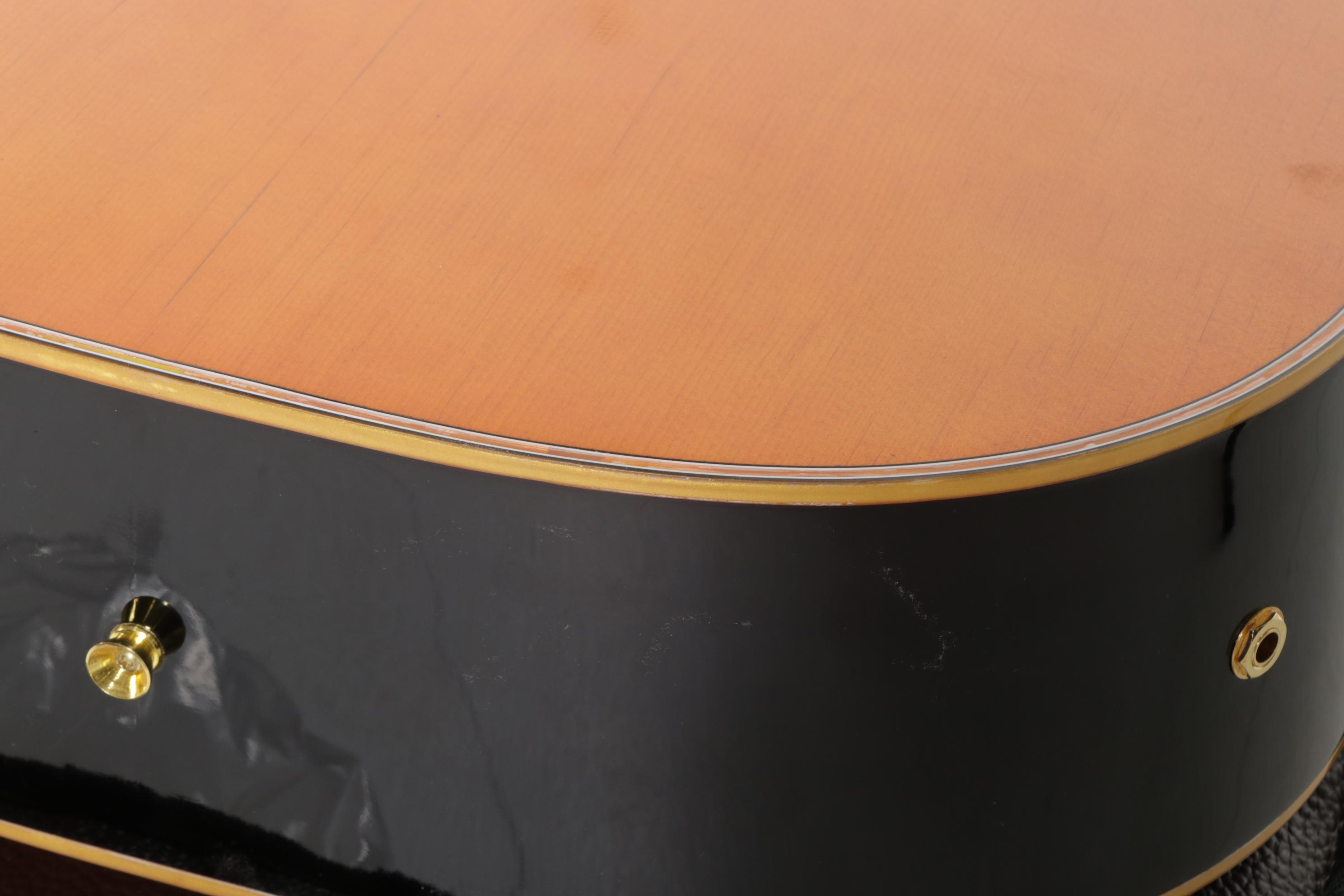 Esteban Limited Edition Coral Sun Steel String Cutaway Guitar With Carrying Case