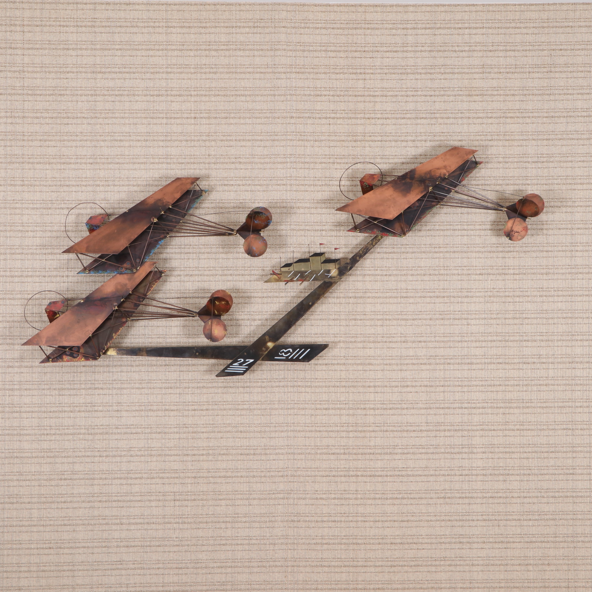 Curtis Jeré Airplanes and Airport Wall Sculpture, 1970s