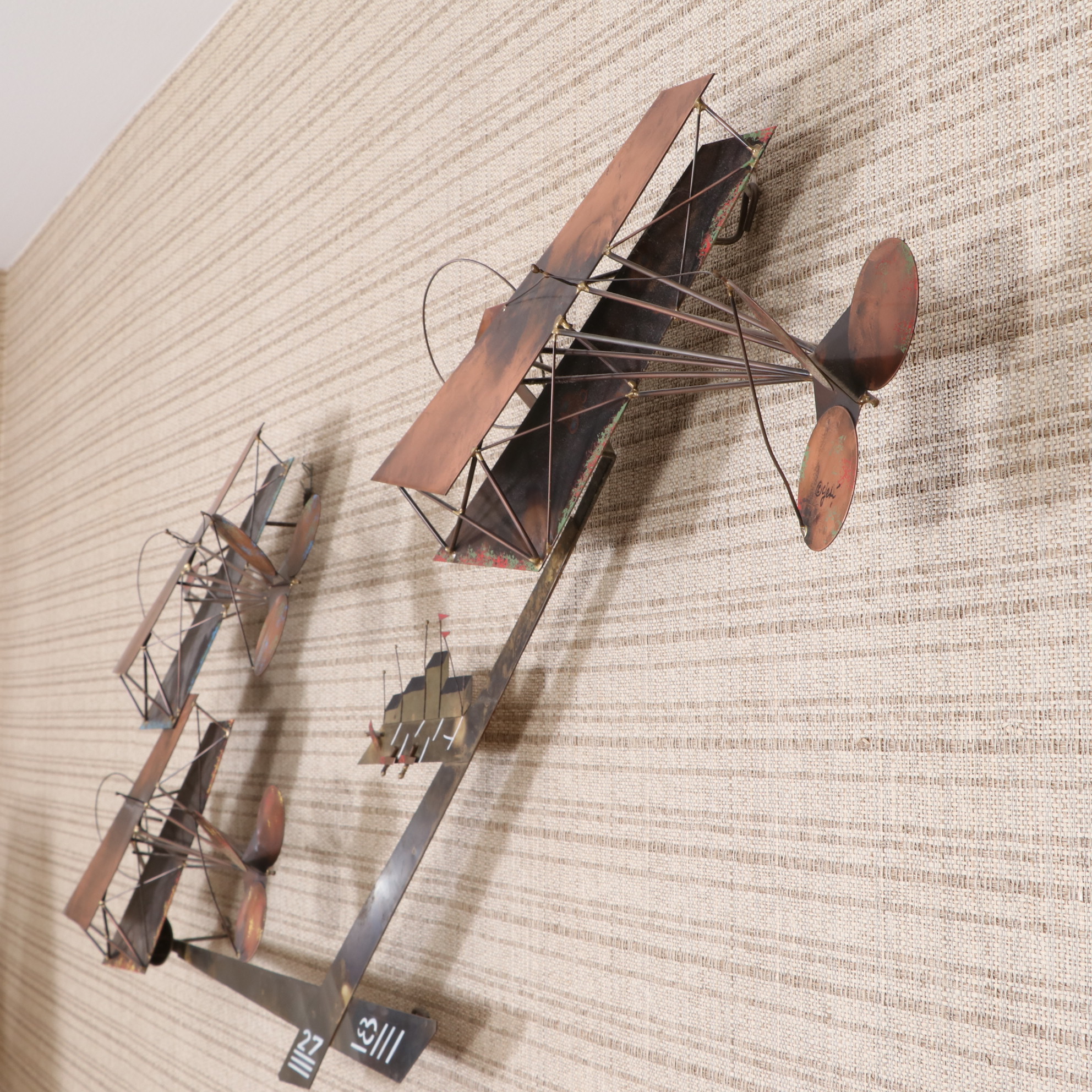 Curtis Jeré Airplanes and Airport Wall Sculpture, 1970s
