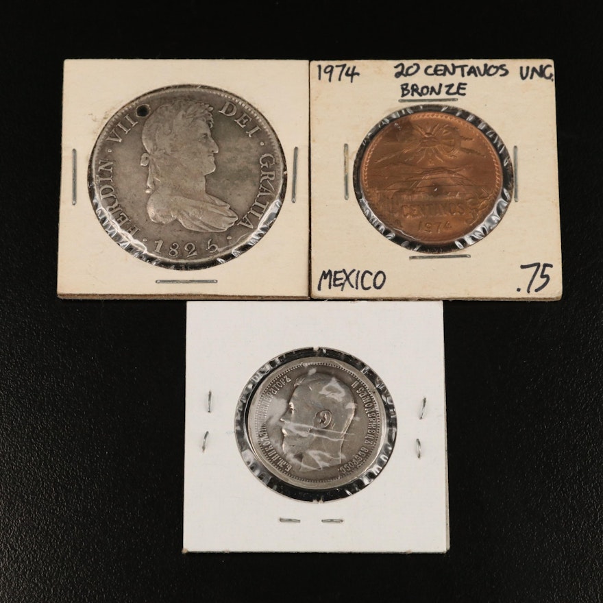 Three International Coins Including Silver